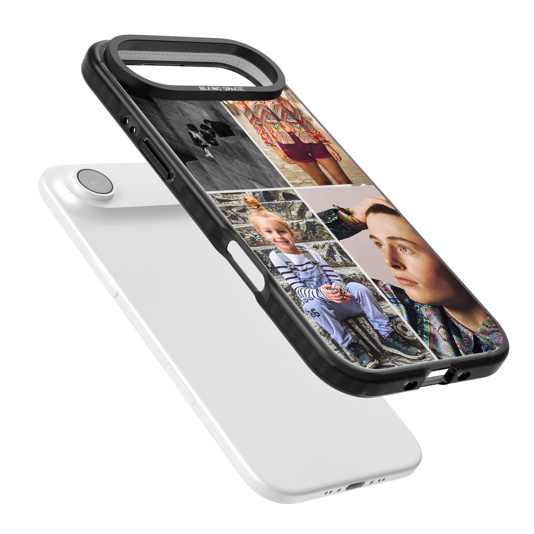 Personalised 4 Photo Grid iPhone 17 Air Impact Pro Black Phone Case Colours