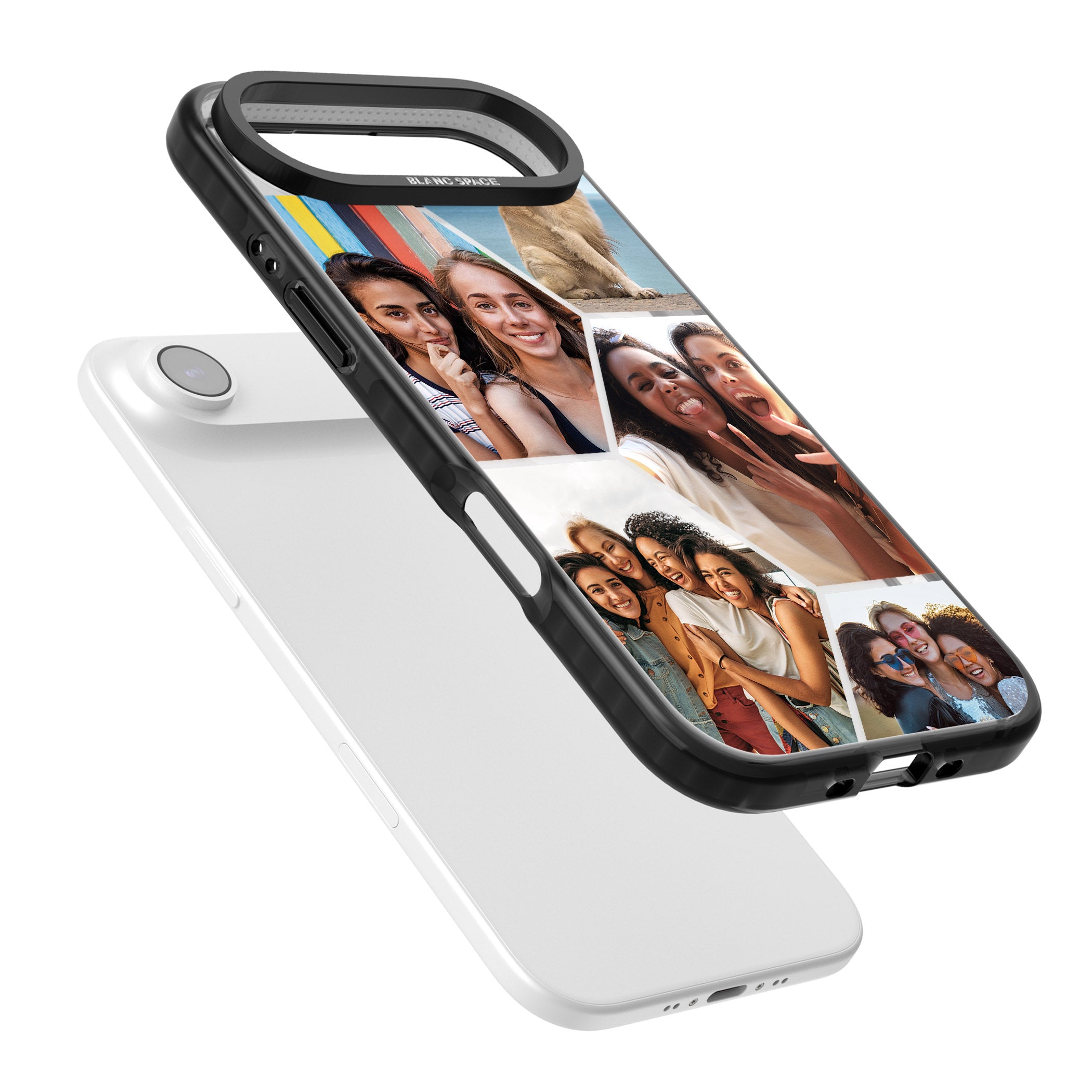 Personalised Beehive Photo Grid iPhone 17 Air Impact Pro Black Phone Case Colours