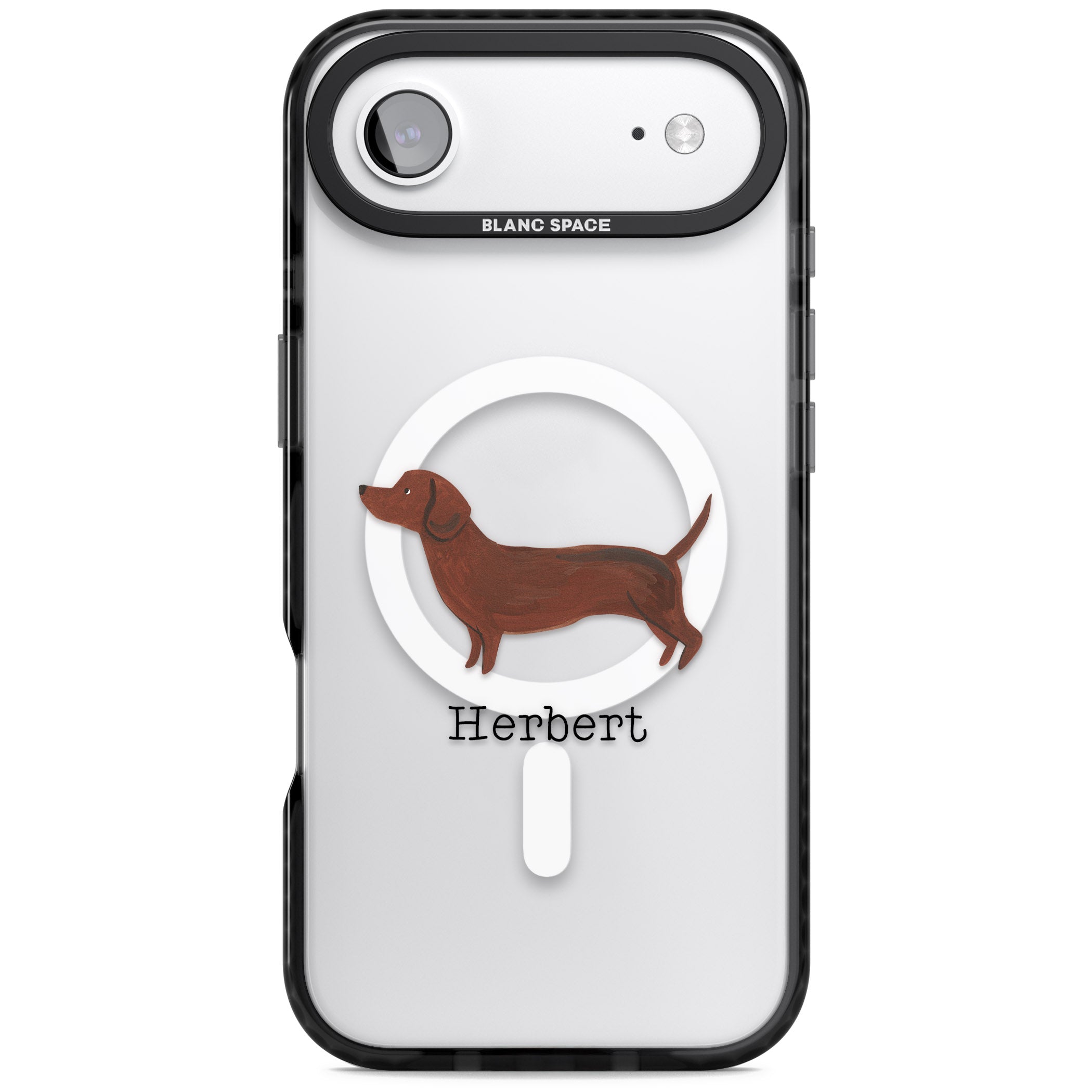 Personalised Sausage Dog iPhone 17 Air Impact Pro Black Phone Case