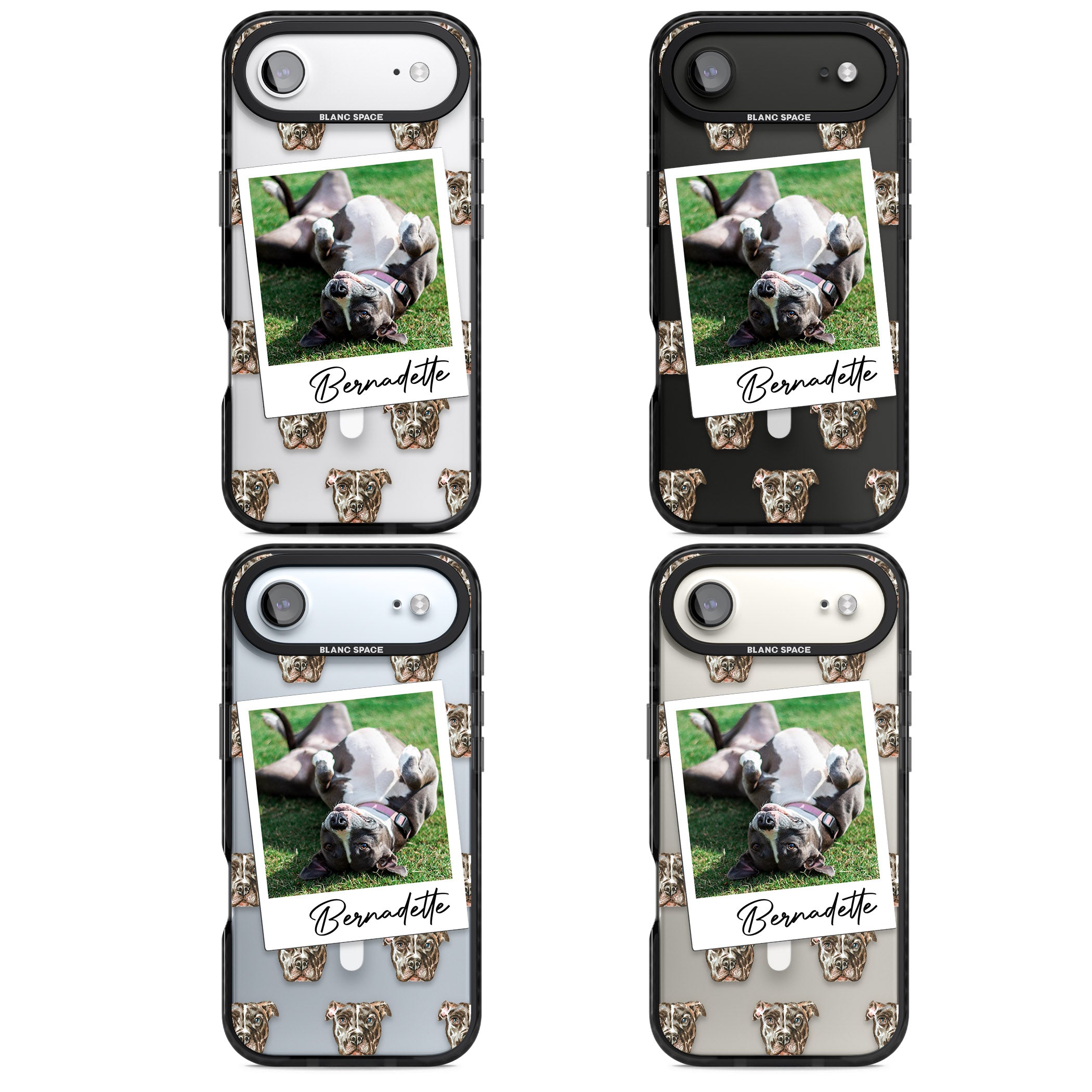 Personalised Staffordshire Bull Terrier Instant Camera Photo iPhone 17 Air Impact Pro Black Phone Case APT Impact Protection