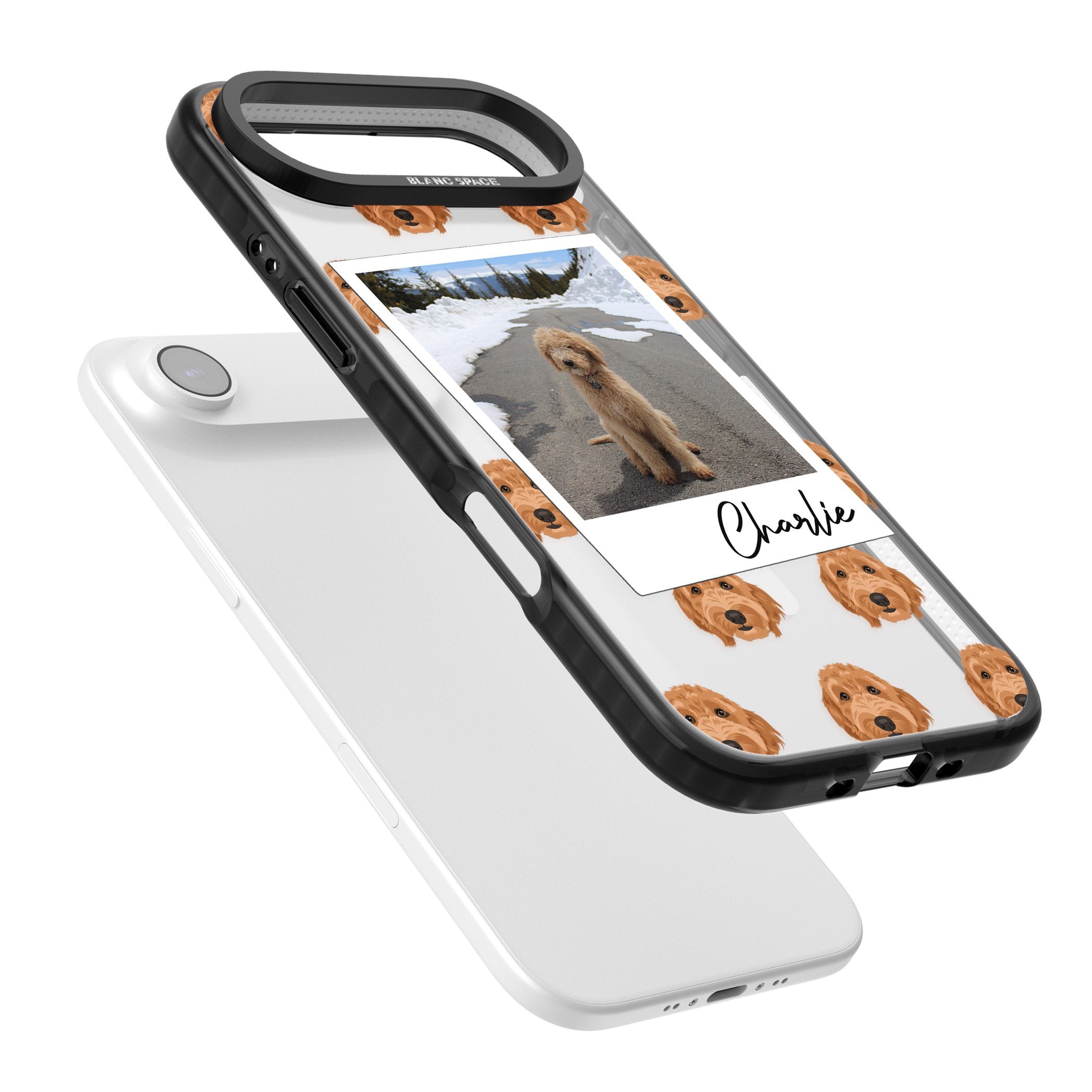 Personalised Golden Doodle Dog Photo iPhone 17 Air Impact Pro Black Phone Case Colours