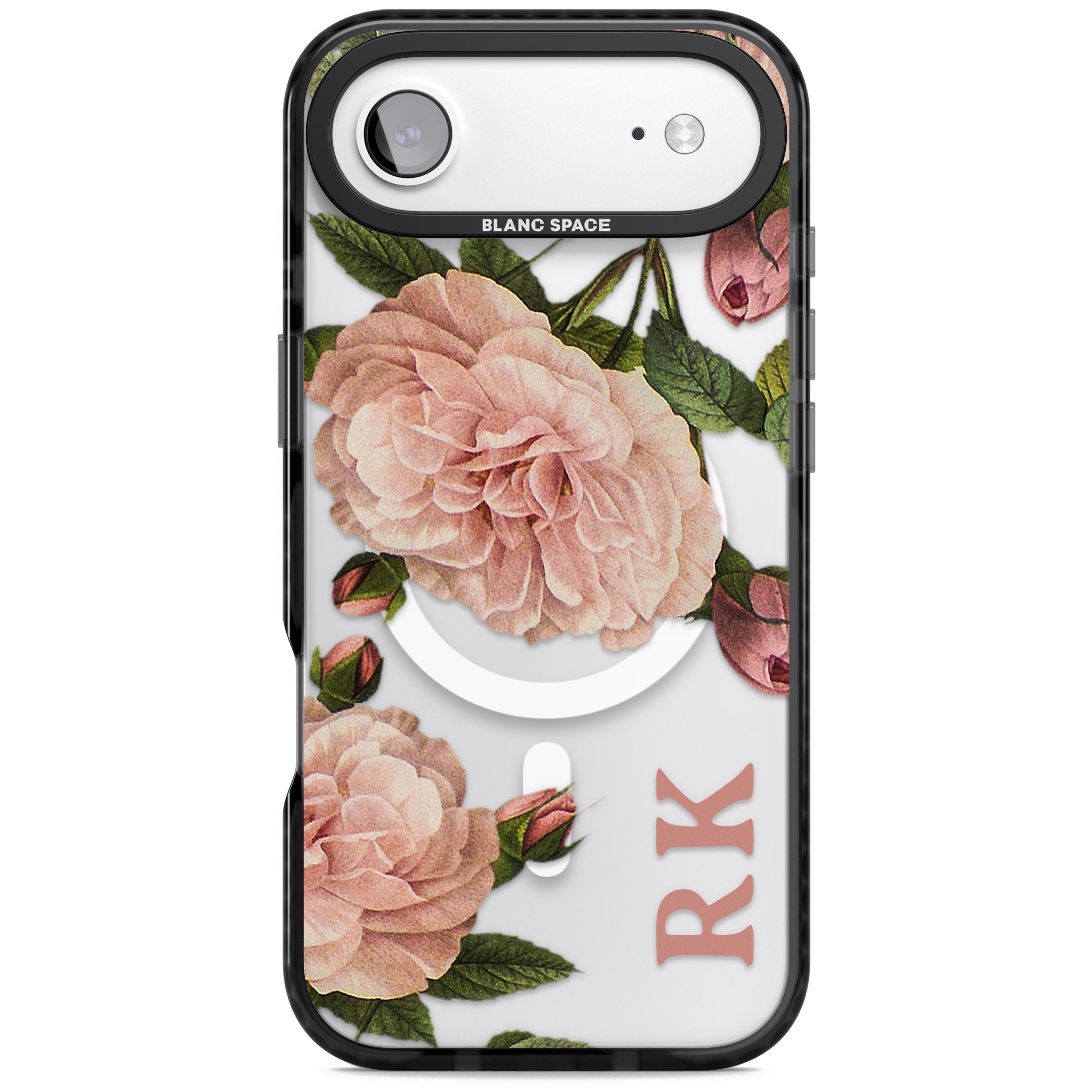 Personalised Vintage Floral iPhone 17 Air Impact Pro Black Phone Case