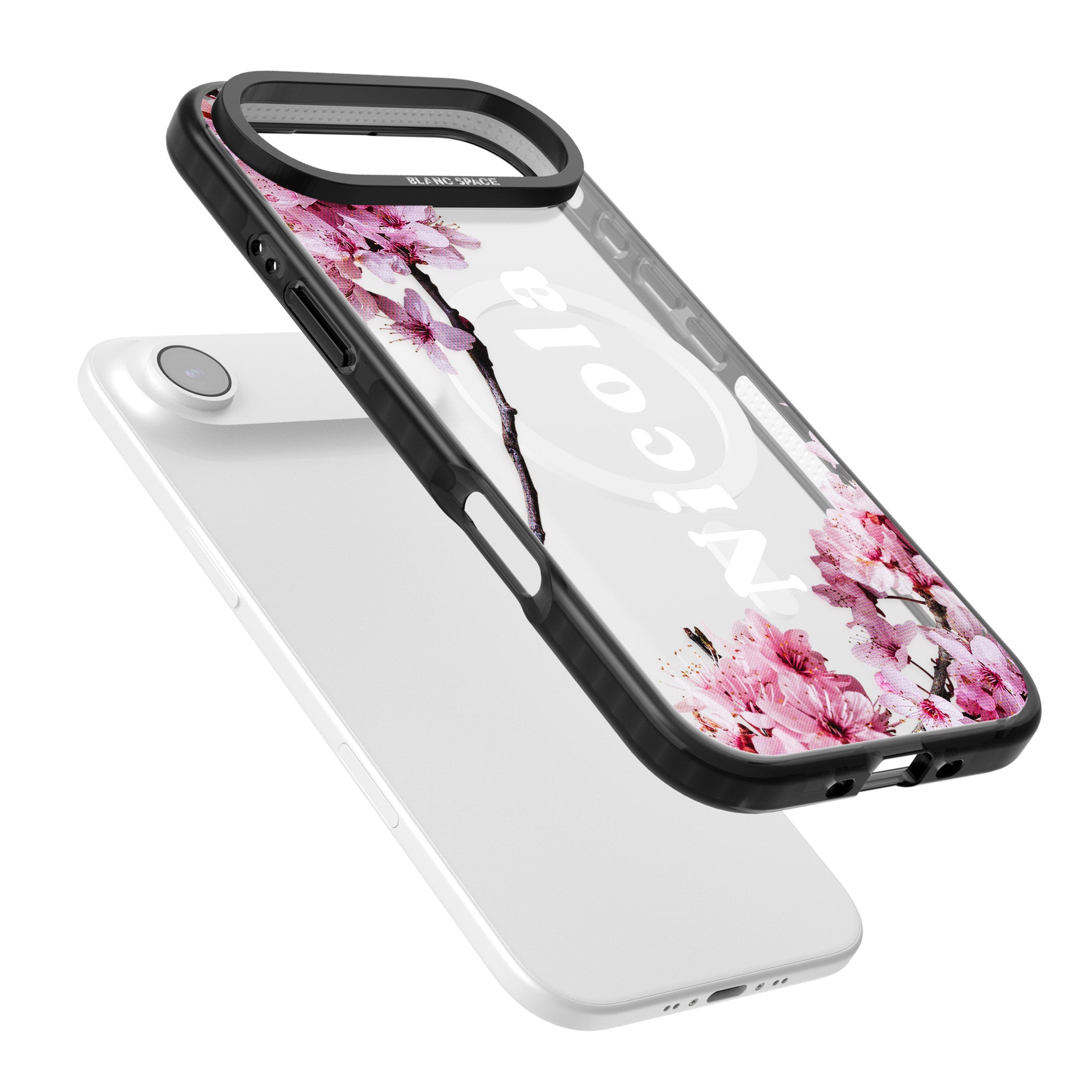 Personalised Cherry Blossom Elegance Classic iPhone 17 Air Impact Pro Black Phone Case Colours