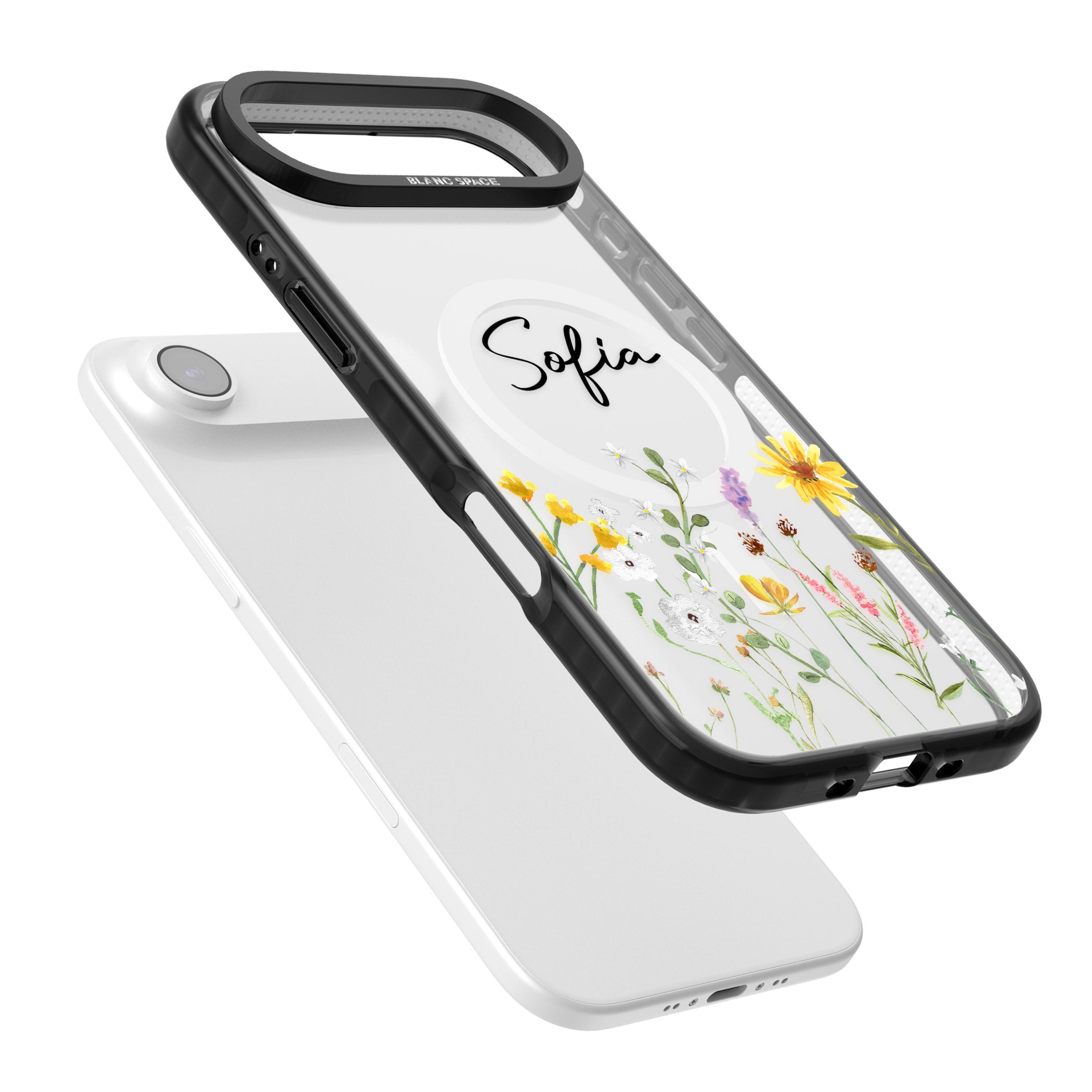Personalised April Wildfowers iPhone 17 Air Impact Pro Black Phone Case Colours