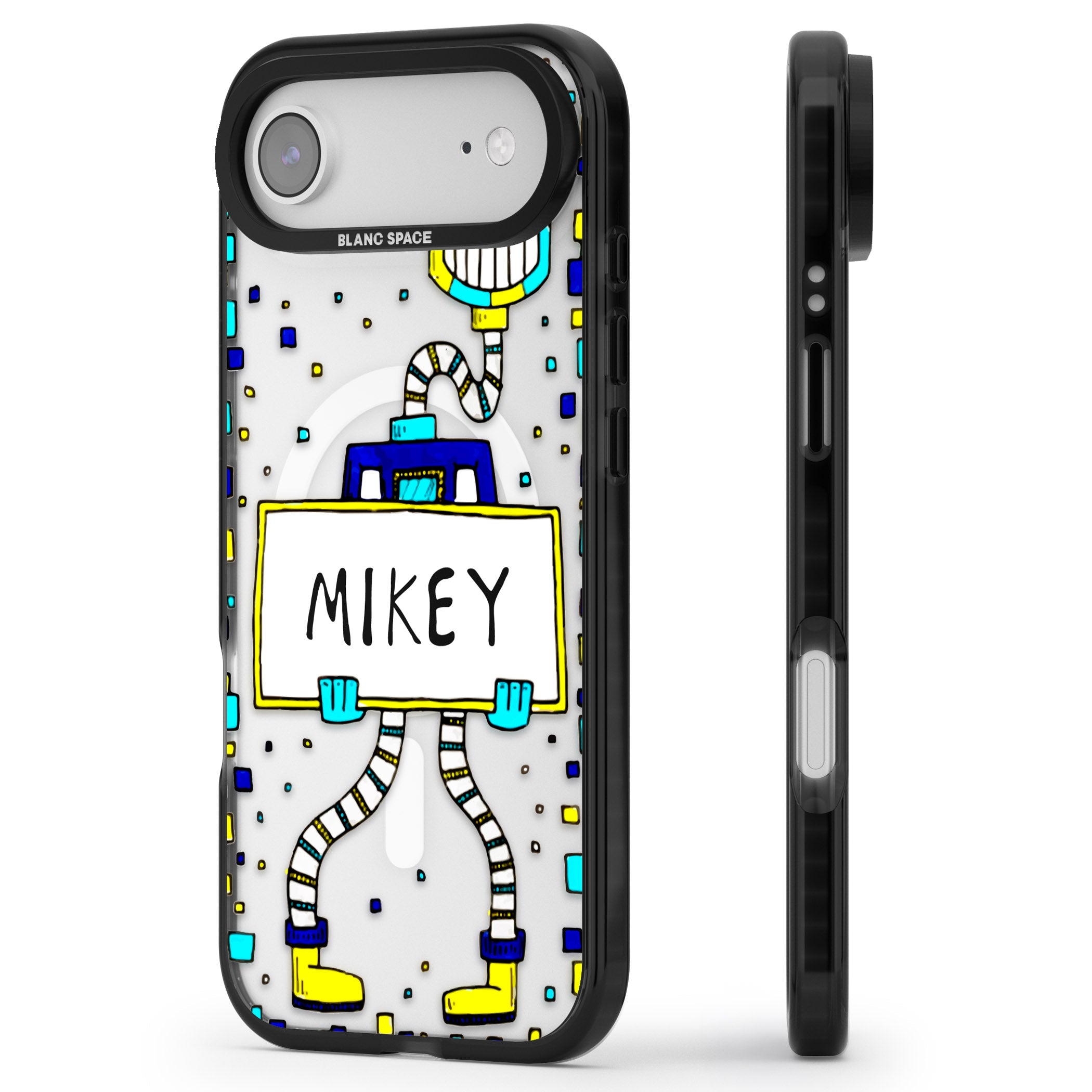 Personalised Tubes Guy iPhone 17 Air Impact Pro Black Phone Case Side Profile