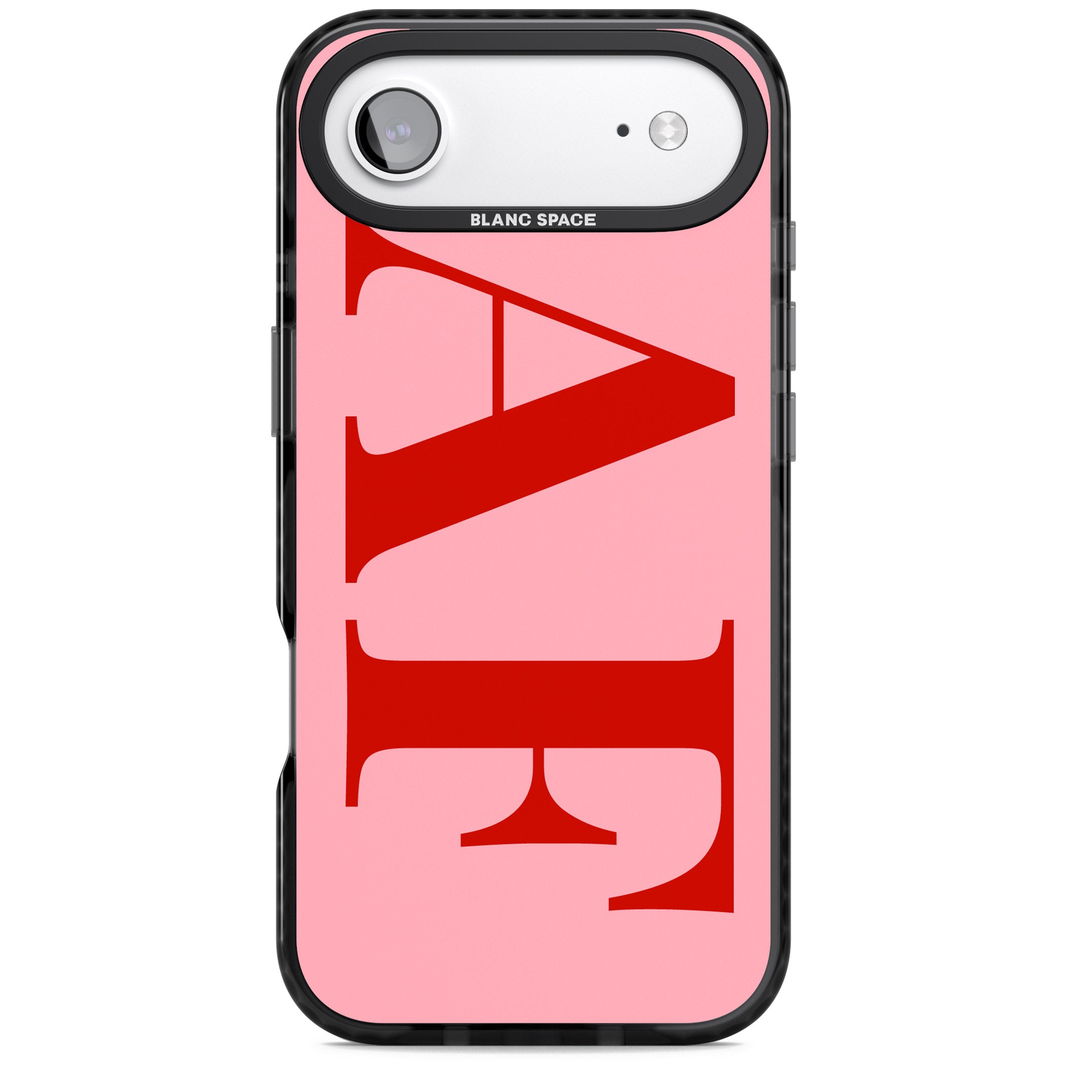 Personalised Red & Pink Letters iPhone 17 Air Impact Pro Black Phone Case