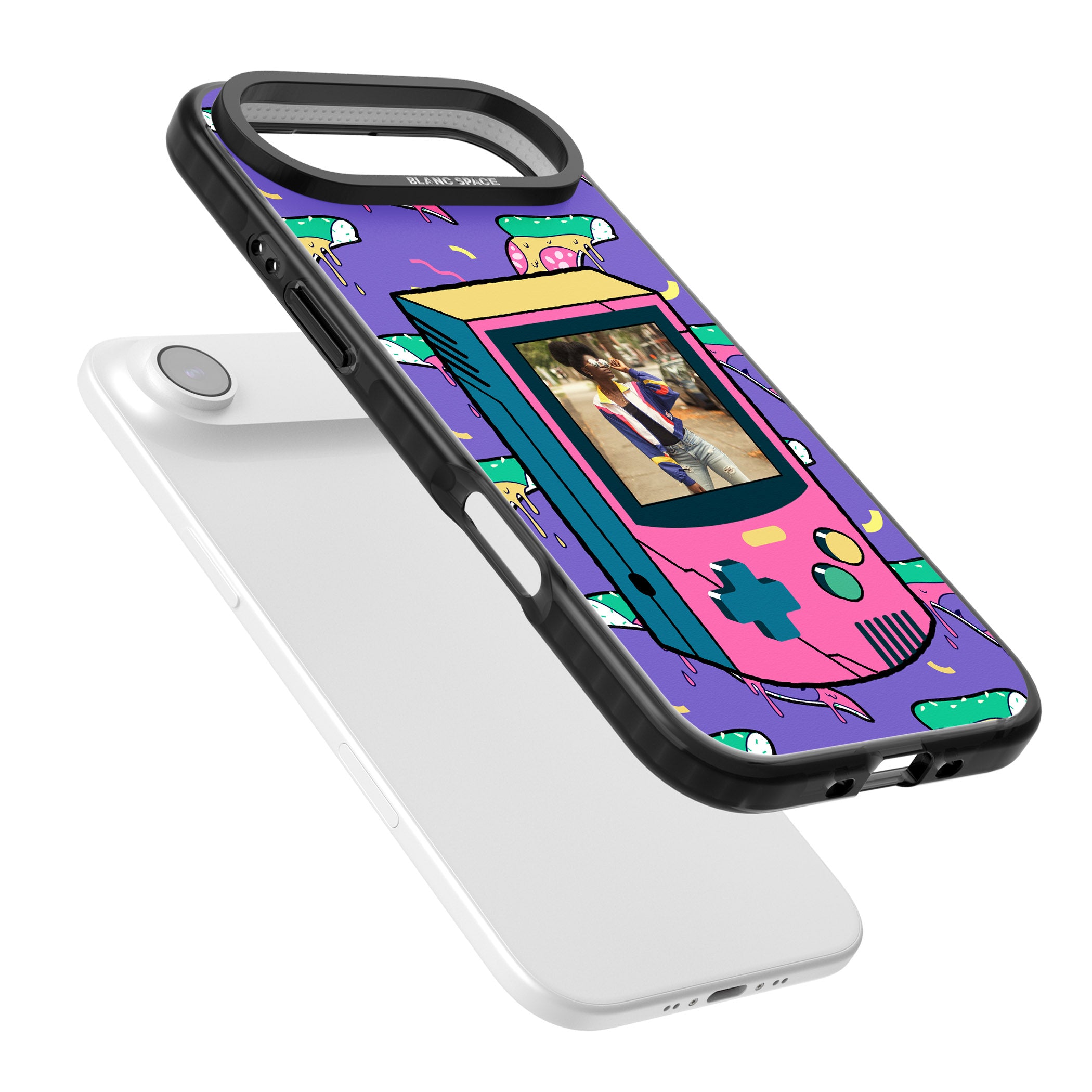 Personalised Retro Game Photo Case iPhone 17 Air Impact Pro Black Phone Case Colours