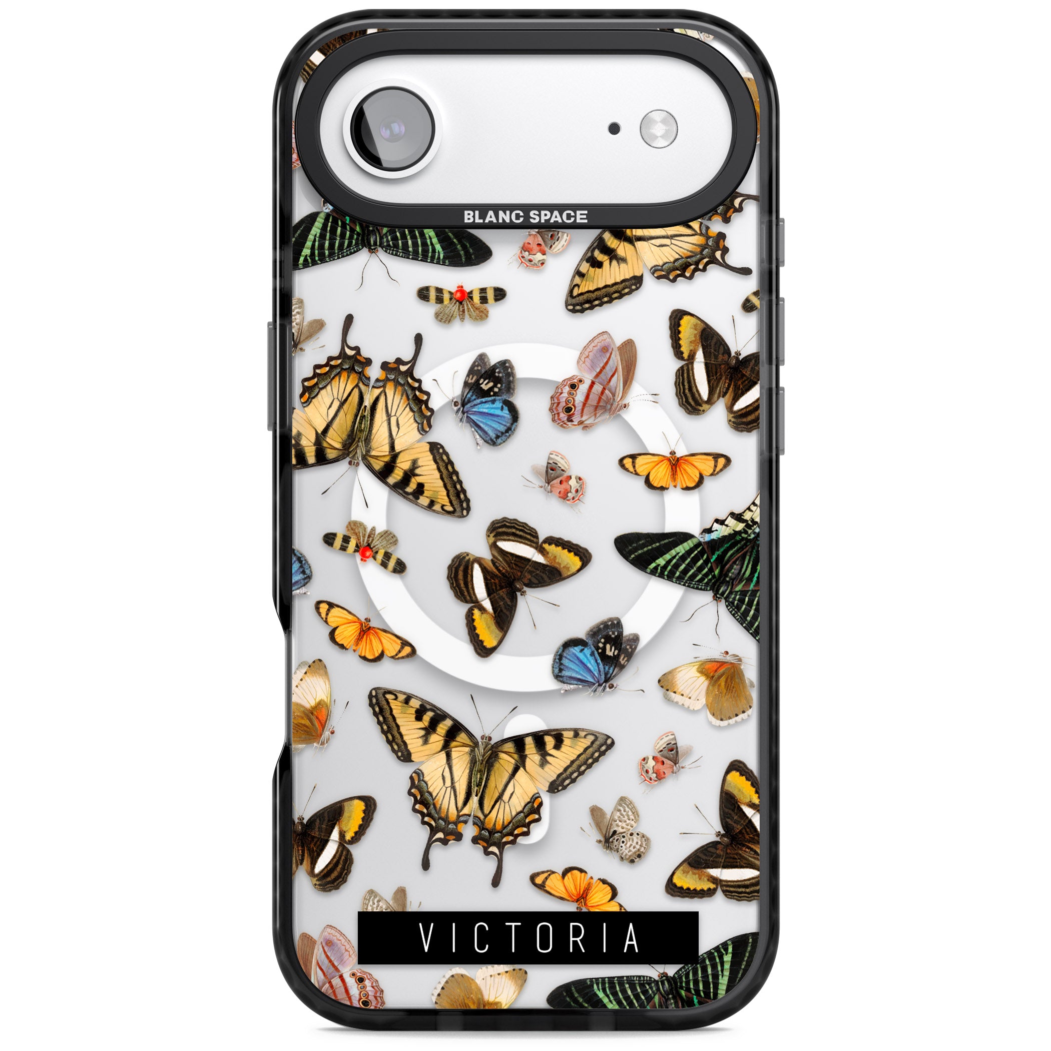 Personalised Butterfly Archive iPhone 17 Air Impact Pro Black Phone Case