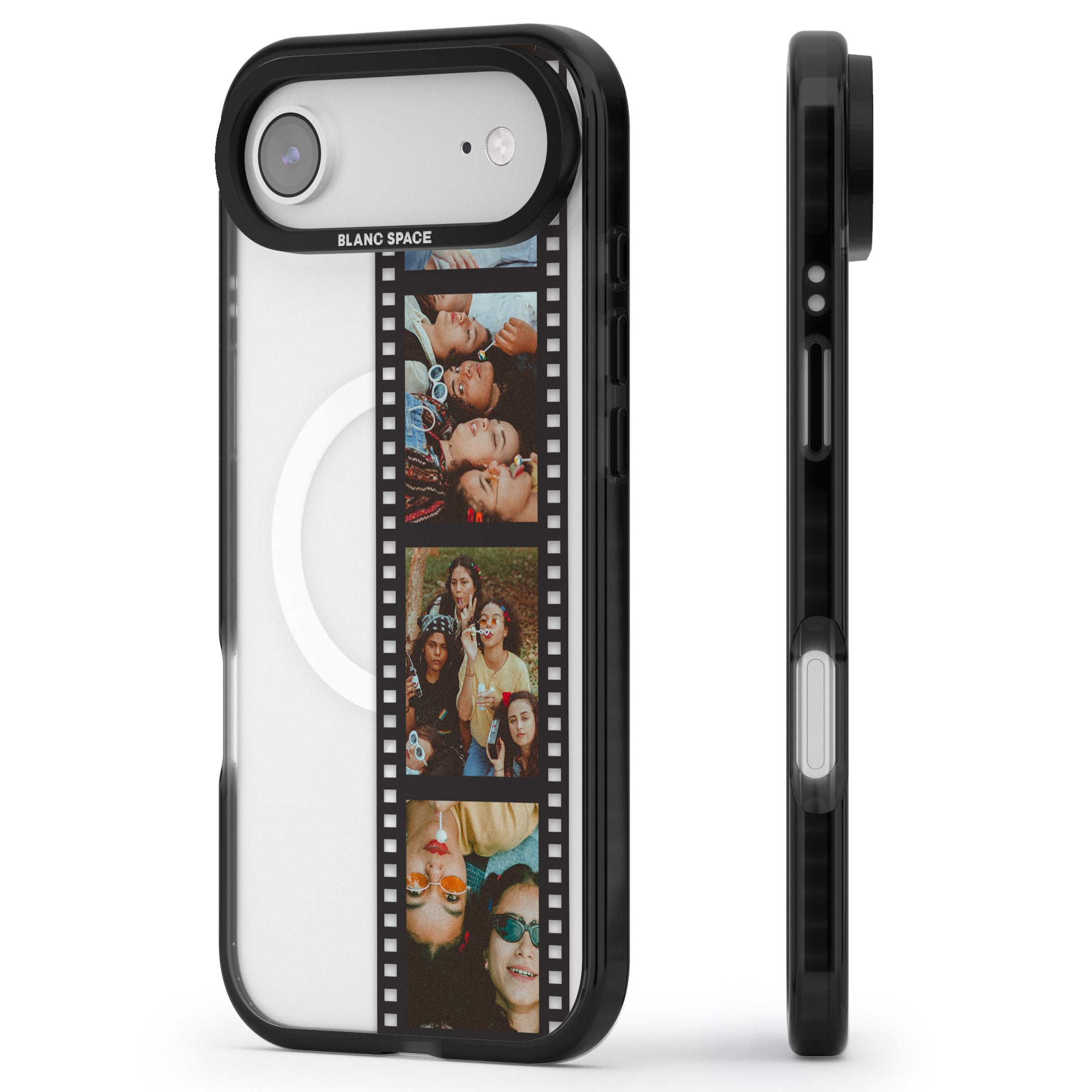 Personalised Photo Film Strip iPhone 17 Air Impact Pro Black Phone Case Side Profile