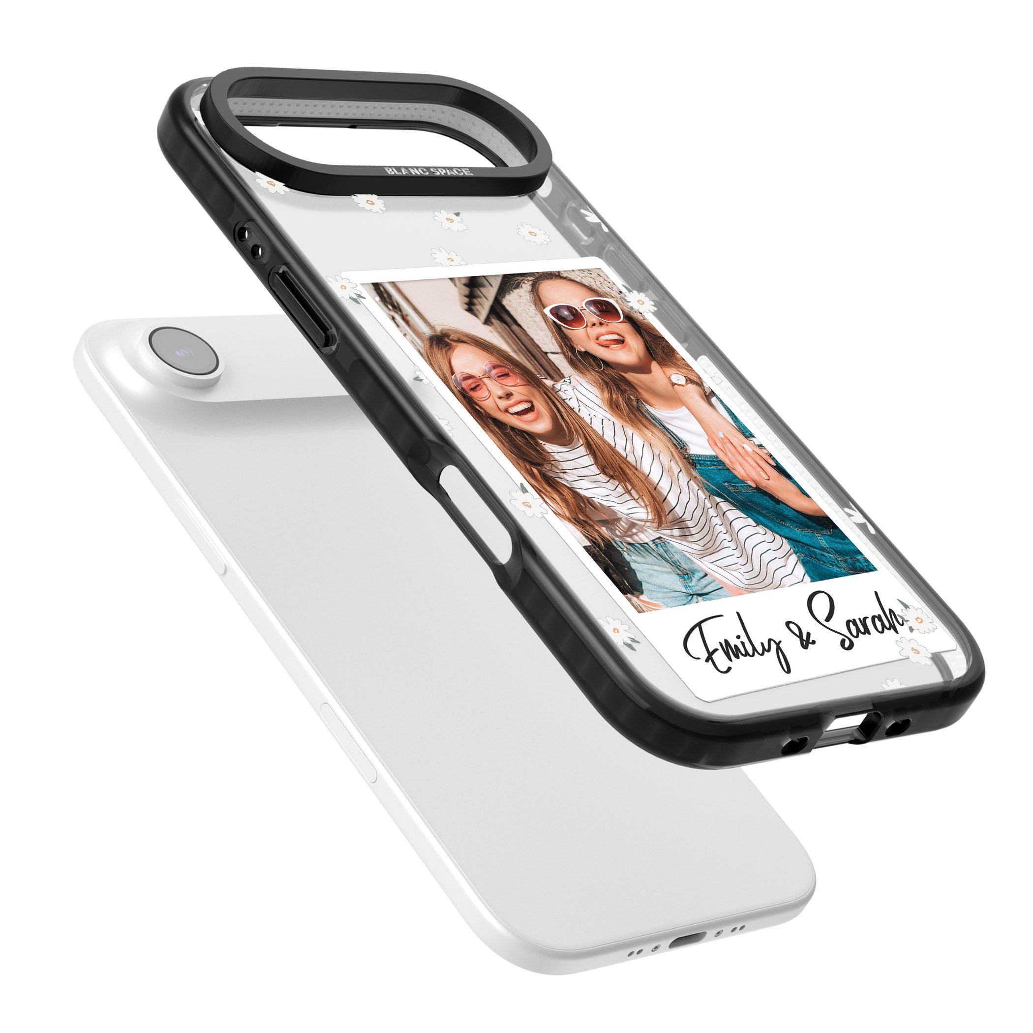 Personalised Daisy Instant Photo iPhone 17 Air Impact Pro Black Phone Case Colours