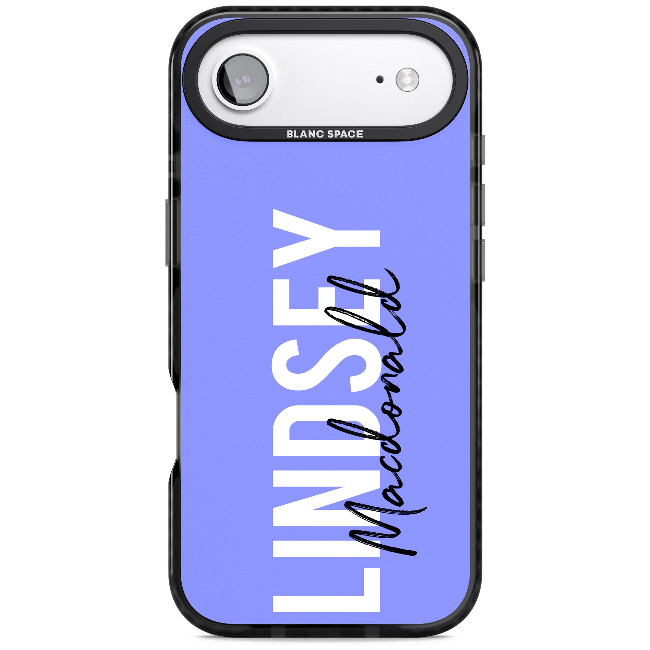 Personalised Bold Name: Purple iPhone 17 Air Impact Pro Black Phone Case