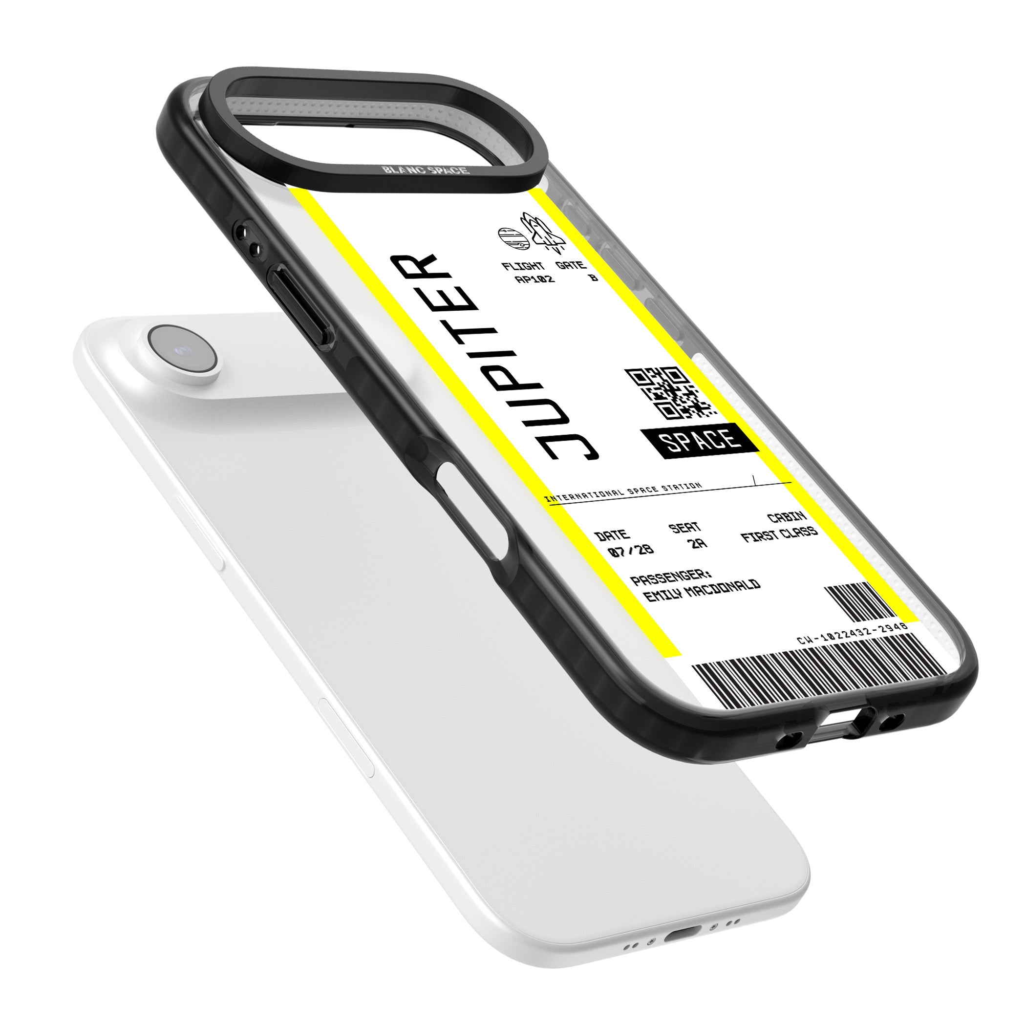 Personalised Jupiter Travel Ticket iPhone 17 Air Impact Pro Black Phone Case Colours