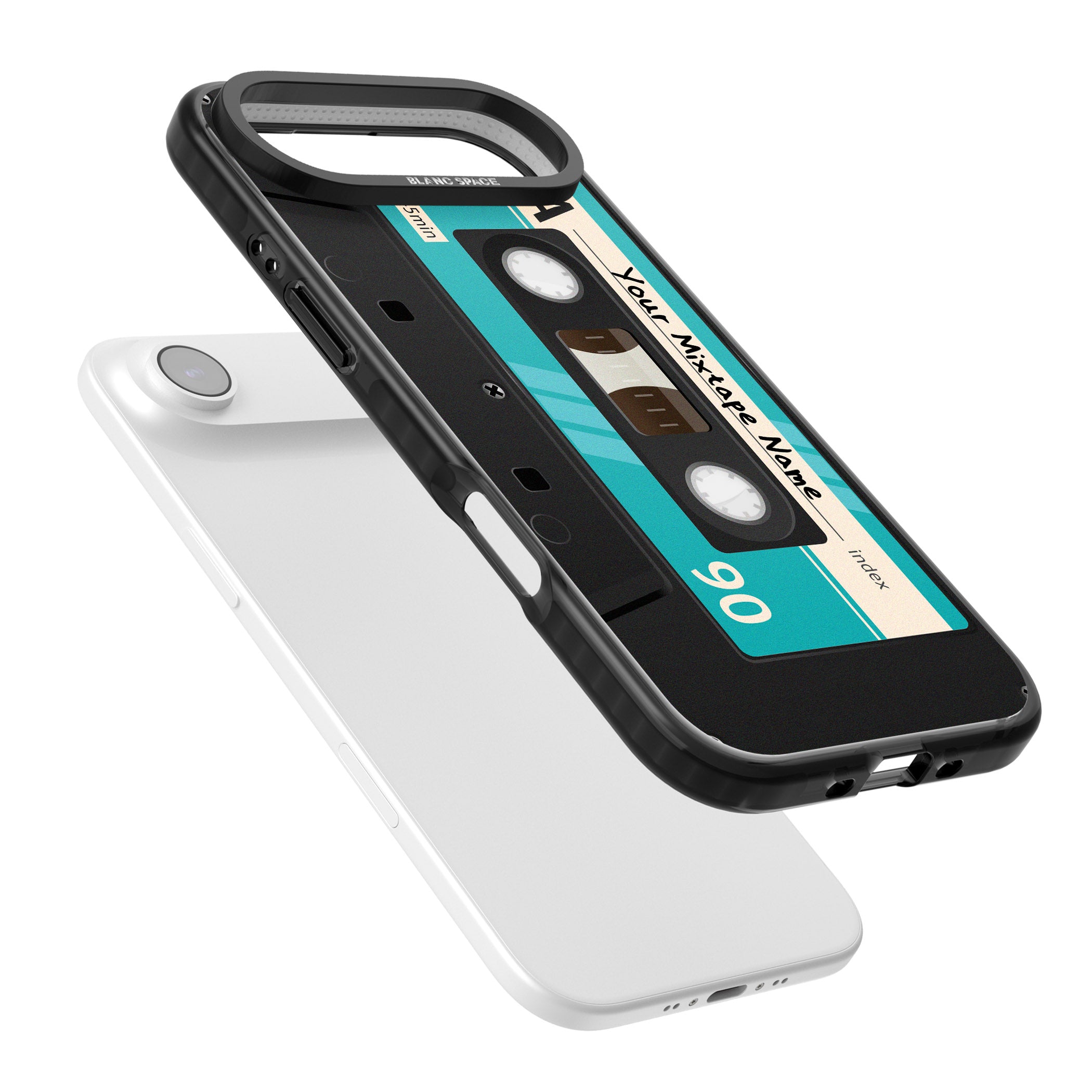 Personalised Retro Mixtape Dark iPhone 17 Air Impact Pro Black Phone Case Colours