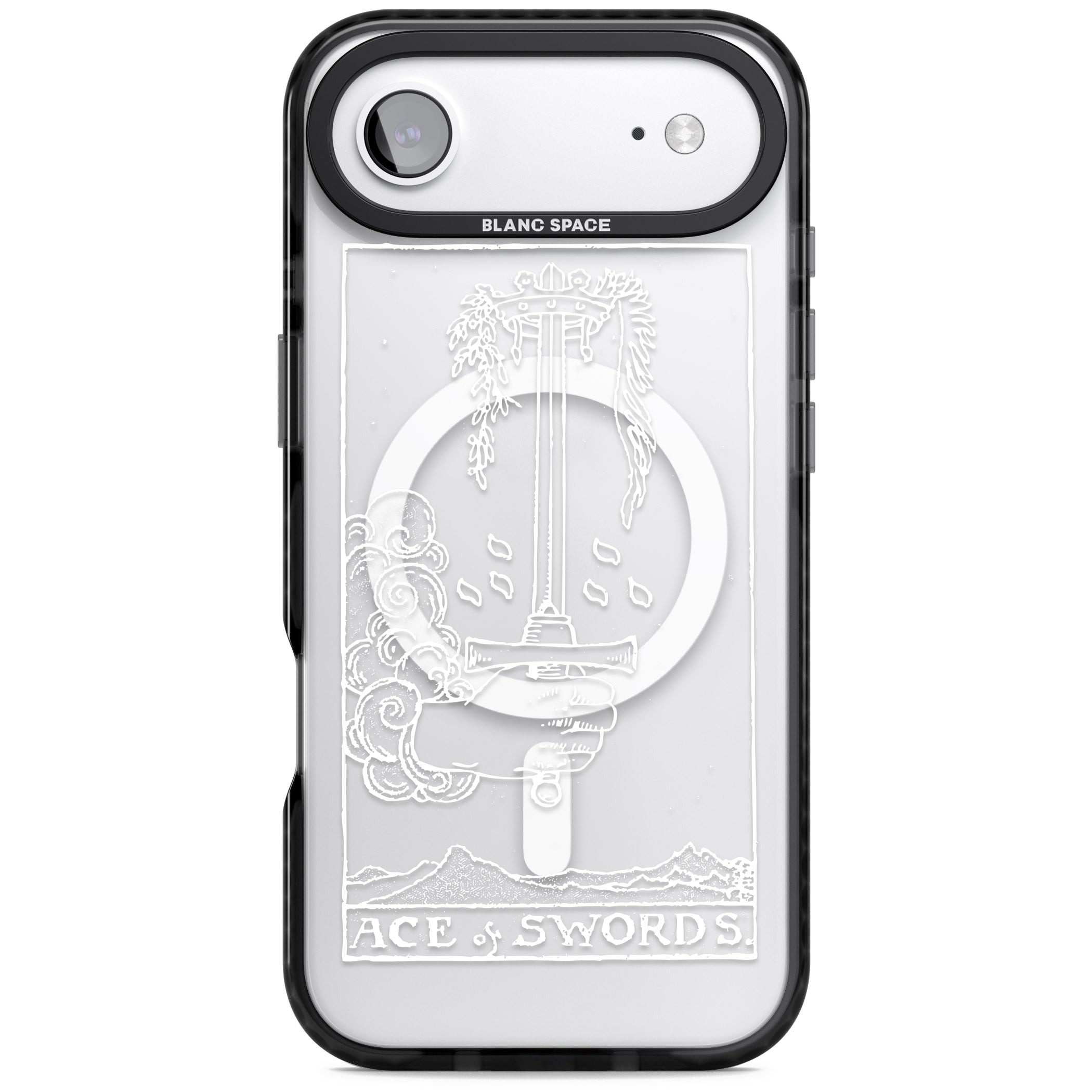 Personalised Ace Of Swords Tarot Card (White) iPhone 17 Air Impact Pro Black Phone Case