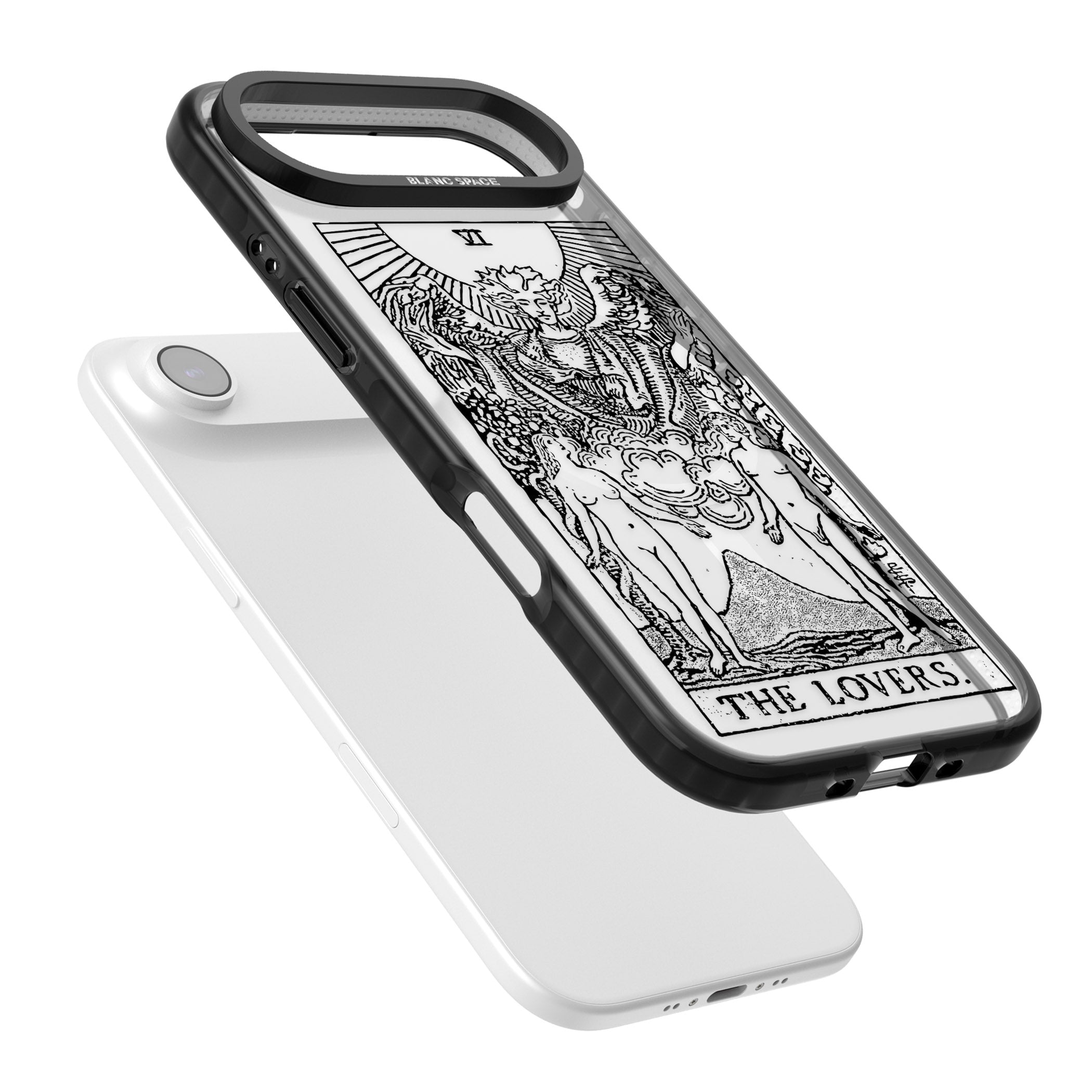 Personalised The Lovers Tarot Card (Clear) iPhone 17 Air Impact Pro Black Phone Case Colours