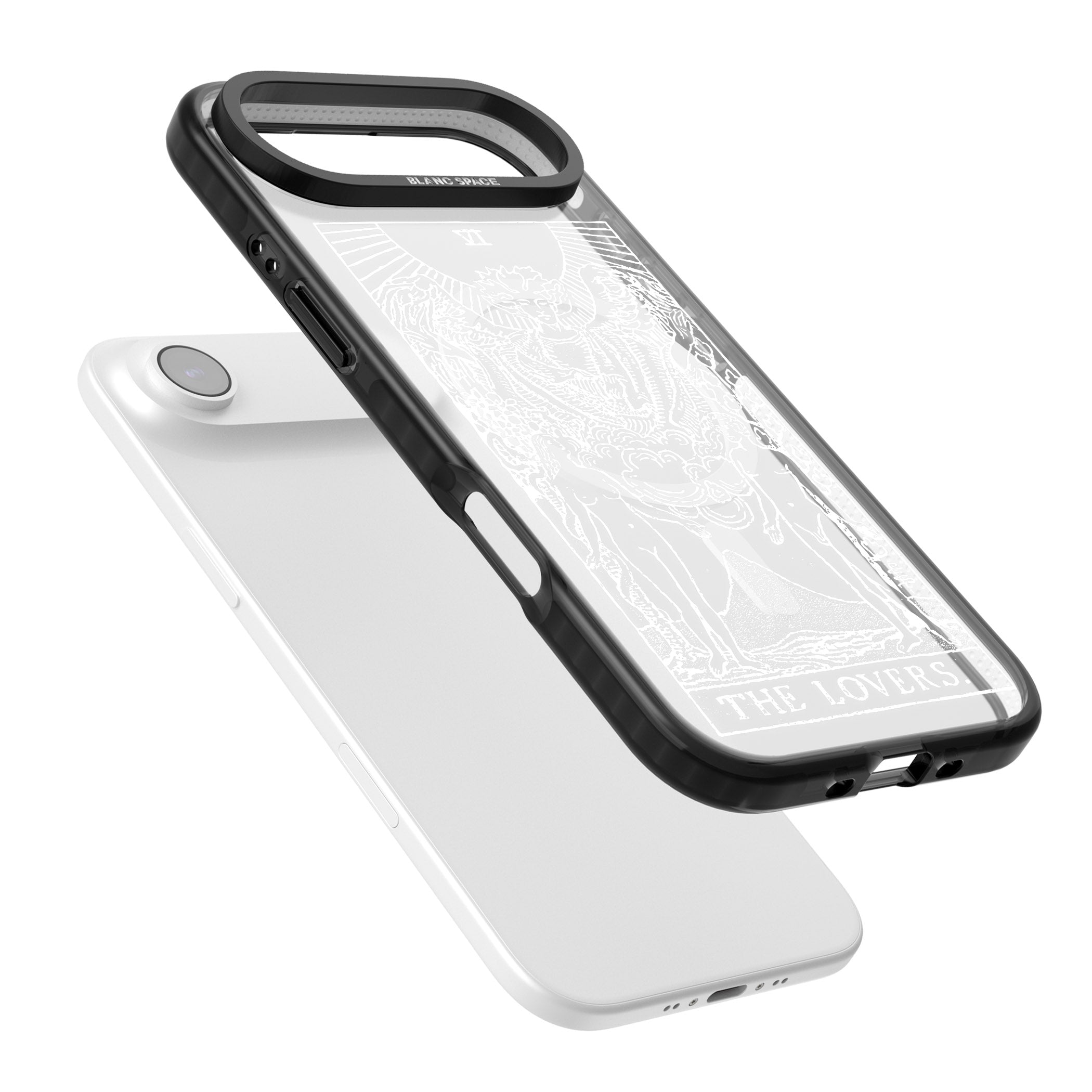 Personalised The Lovers Tarot Card (White) iPhone 17 Air Impact Pro Black Phone Case Colours