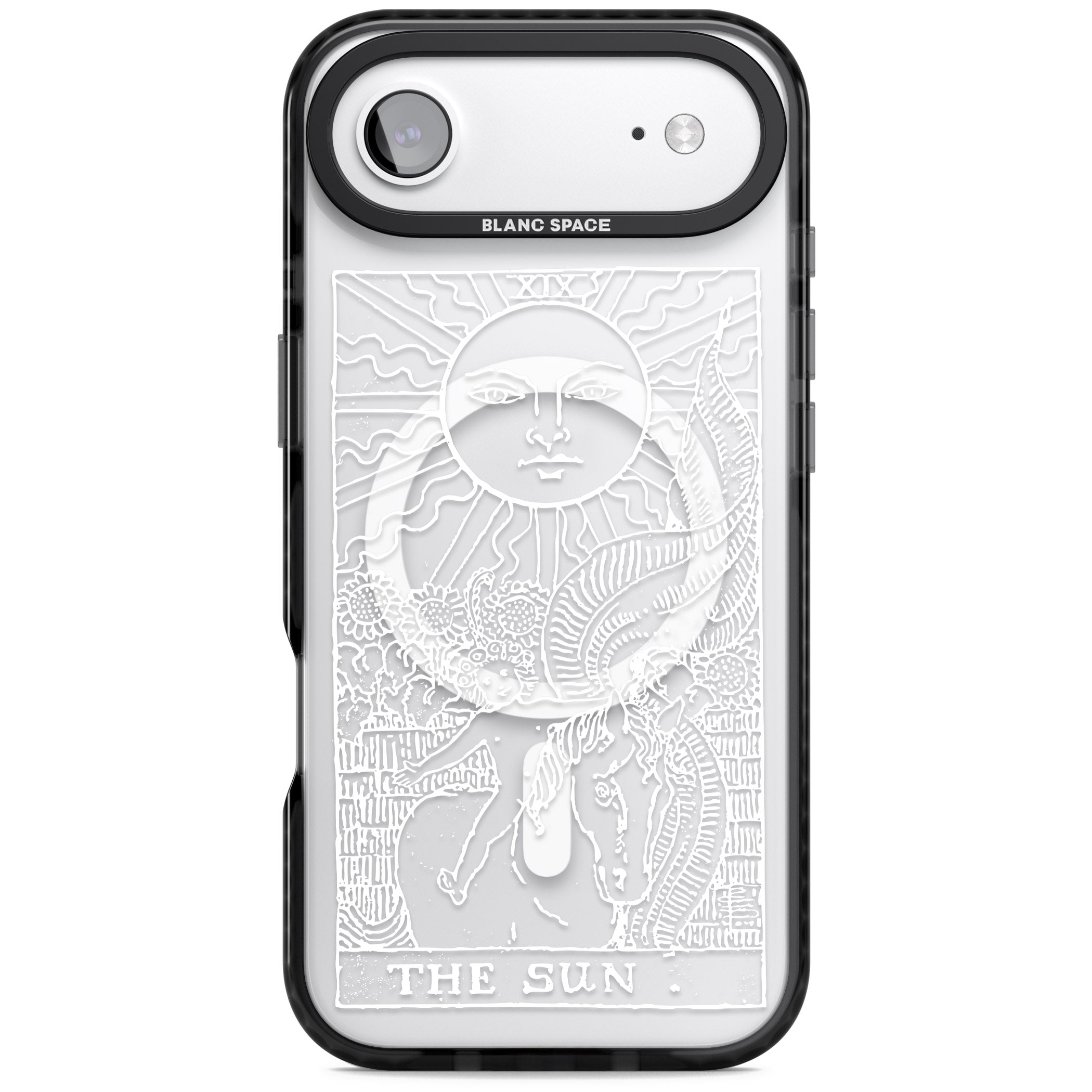 Personalised The Sun Tarot Card (White) iPhone 17 Air Impact Pro Black Phone Case