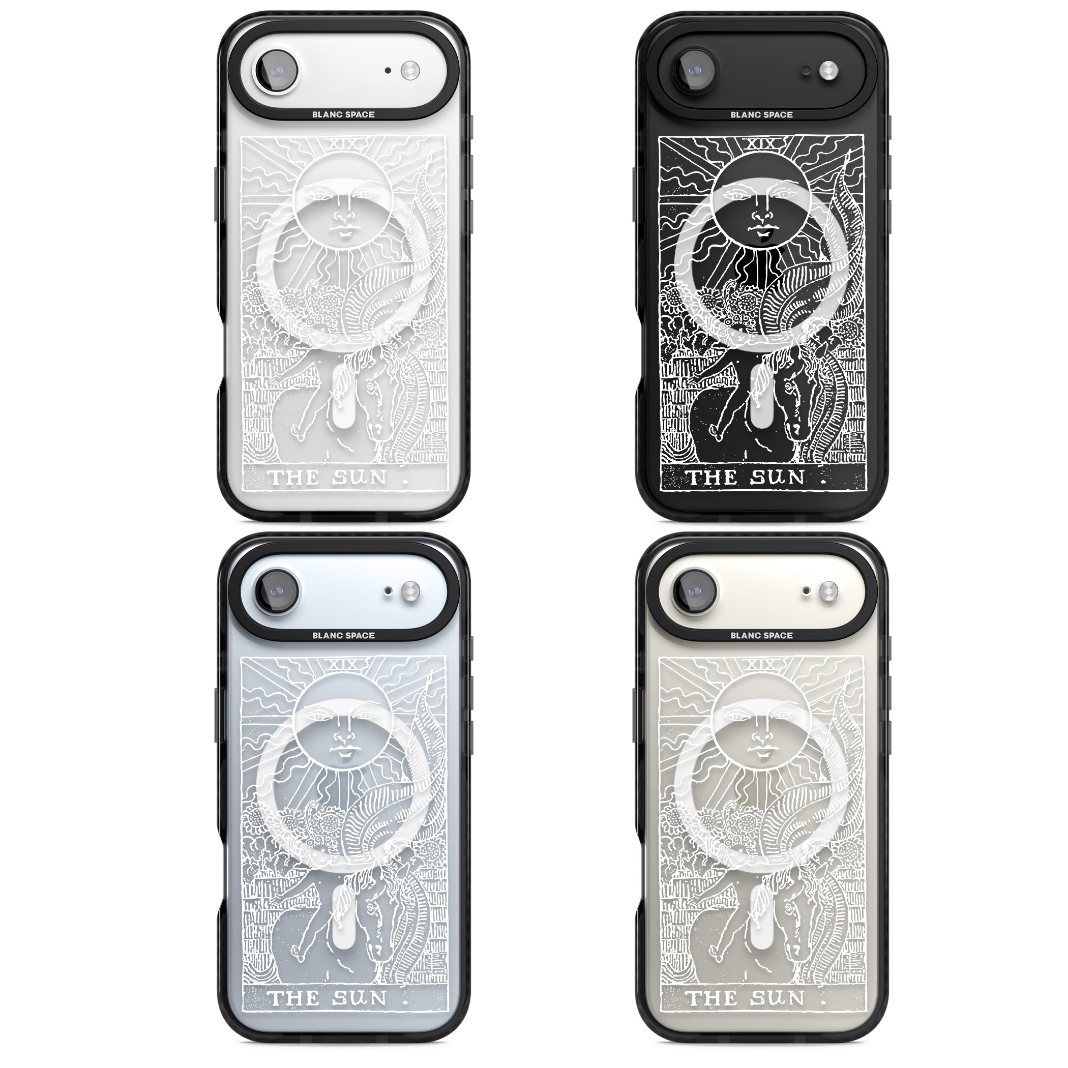 Personalised The Sun Tarot Card (White) iPhone 17 Air Impact Pro Black Phone Case APT Impact Protection
