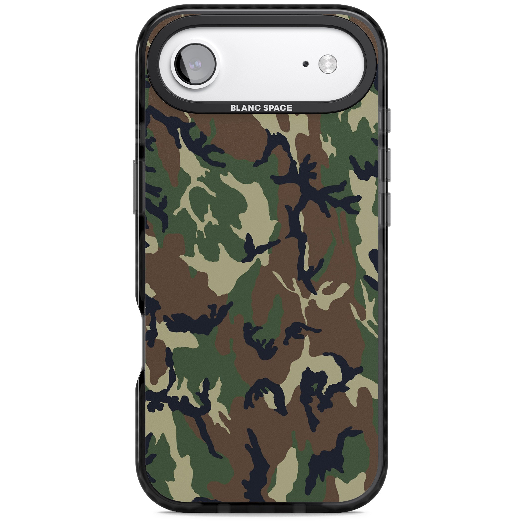 Forest Green Camo iPhone 17 Air Impact Pro Black Phone Case