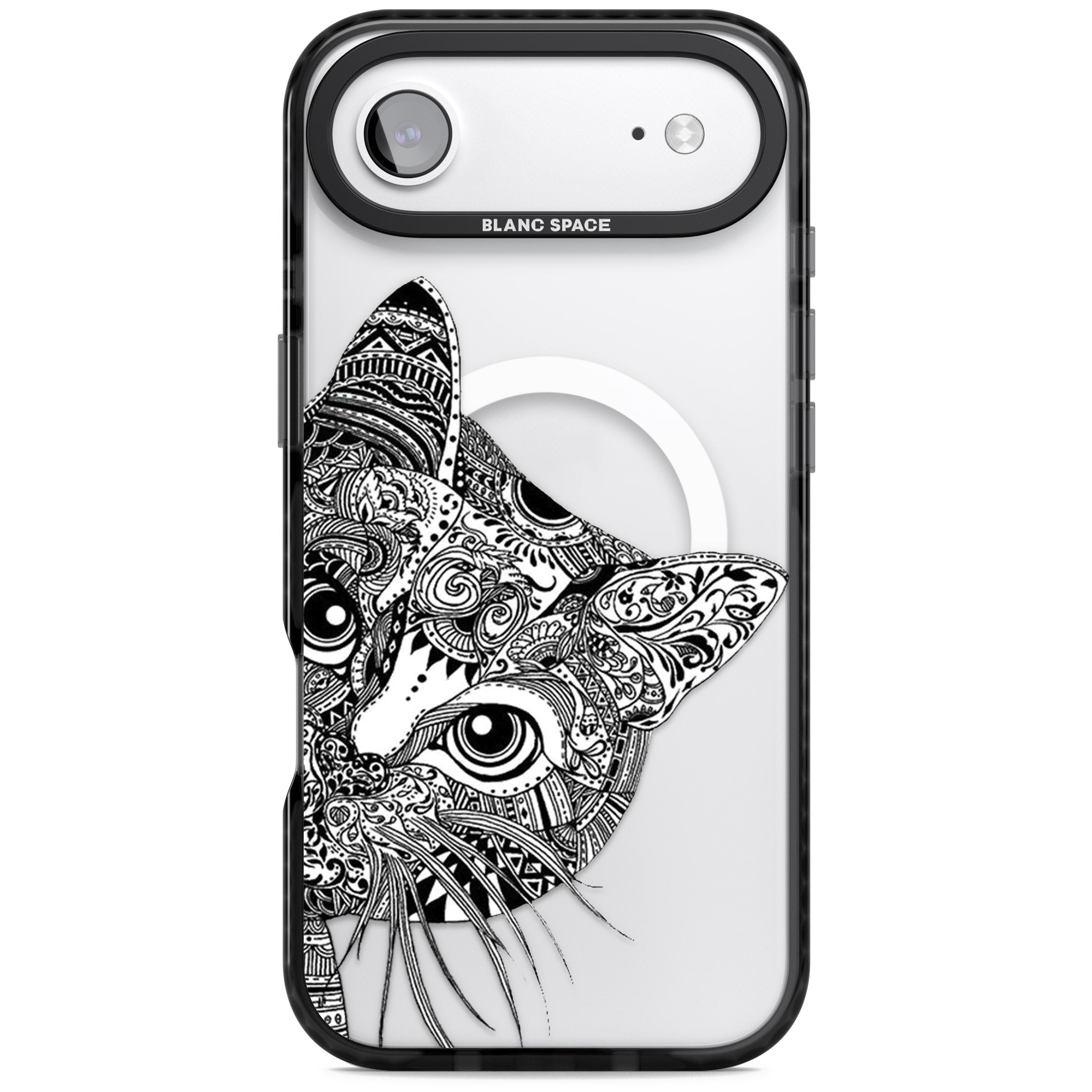 Henna Cat iPhone 17 Air Impact Pro Black Phone Case