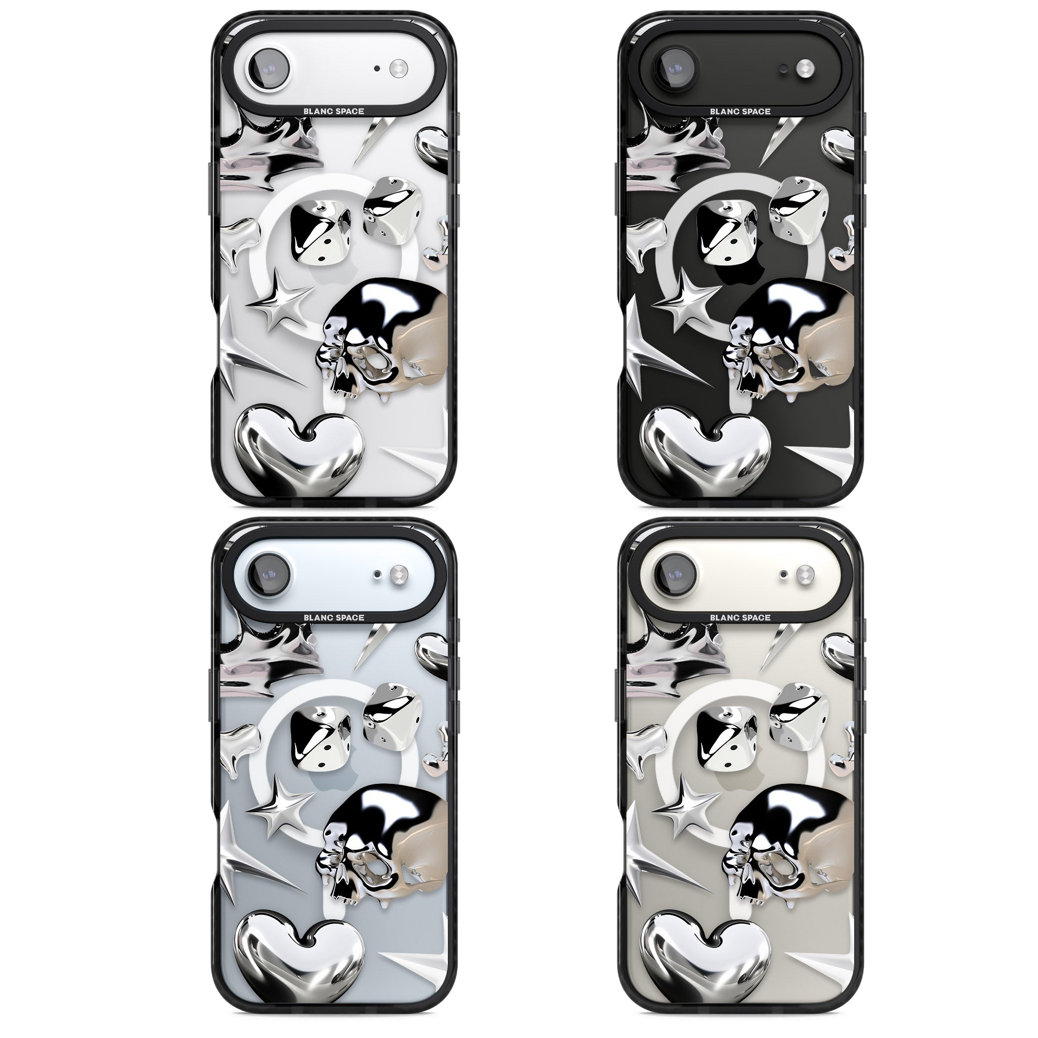 Chromed iPhone 17 Air Impact Pro Black Phone Case APT Impact Protection