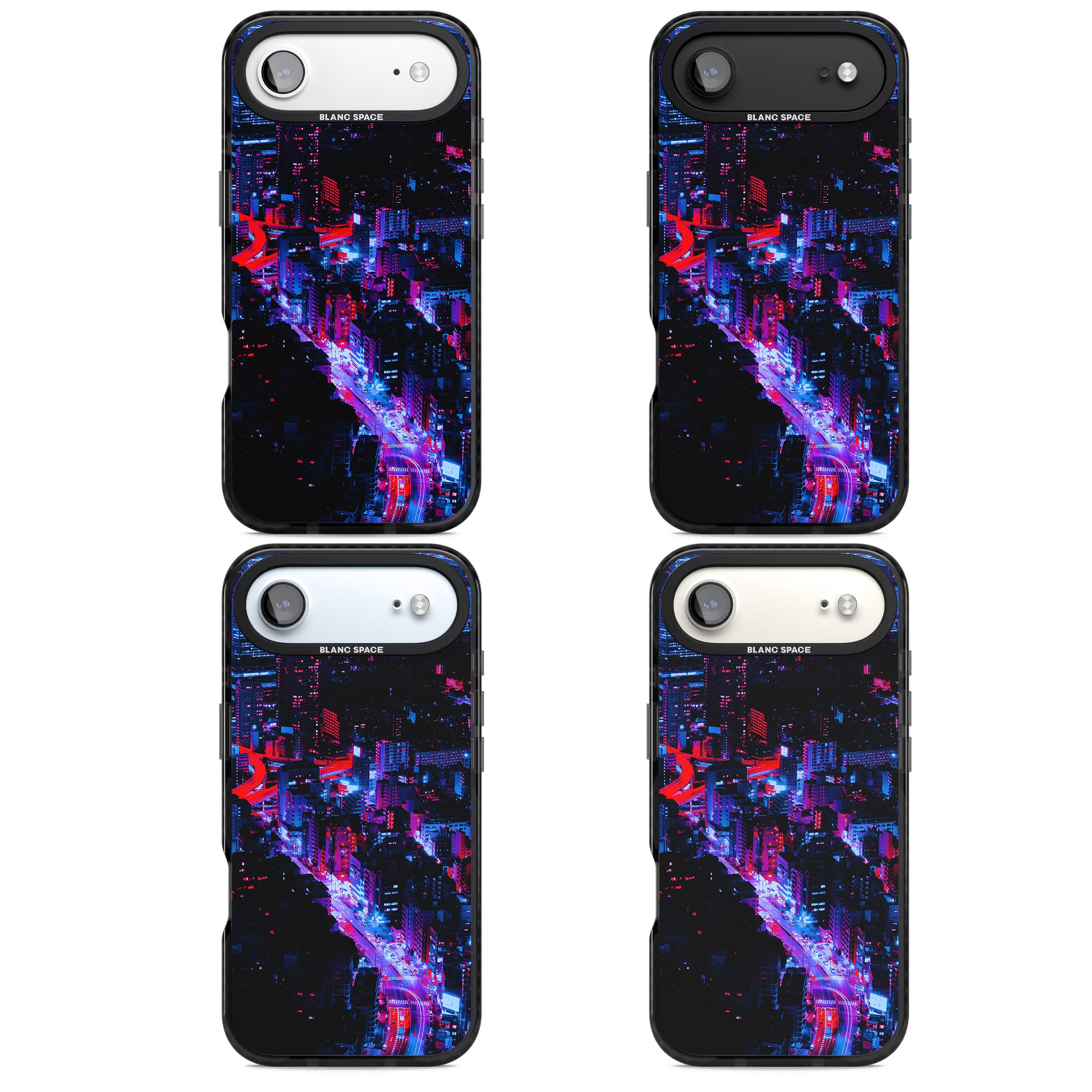 Neon Cityscape iPhone 17 Air Impact Pro Black Phone Case APT Impact Protection