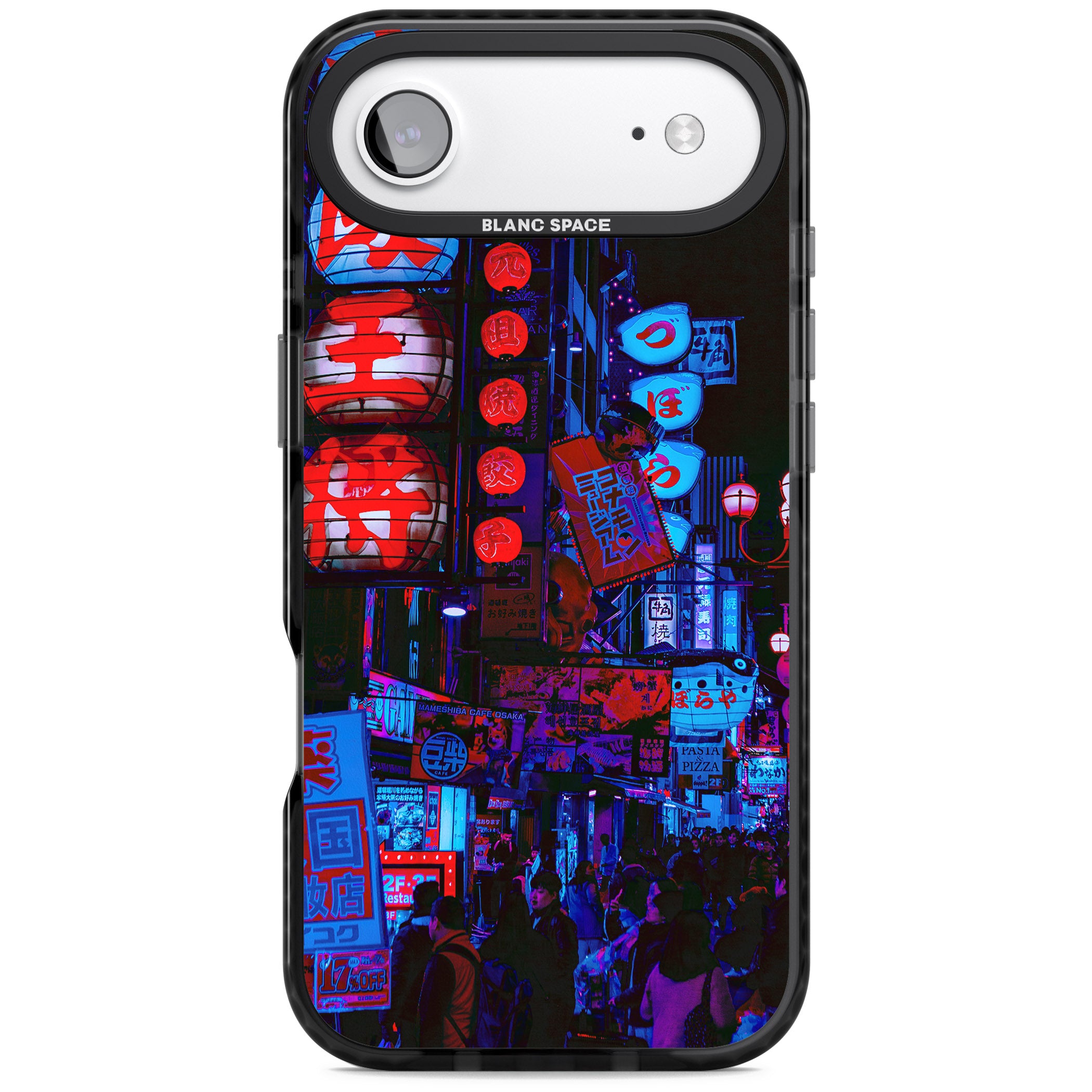 Neon City Nights iPhone 17 Air Impact Pro Black Phone Case