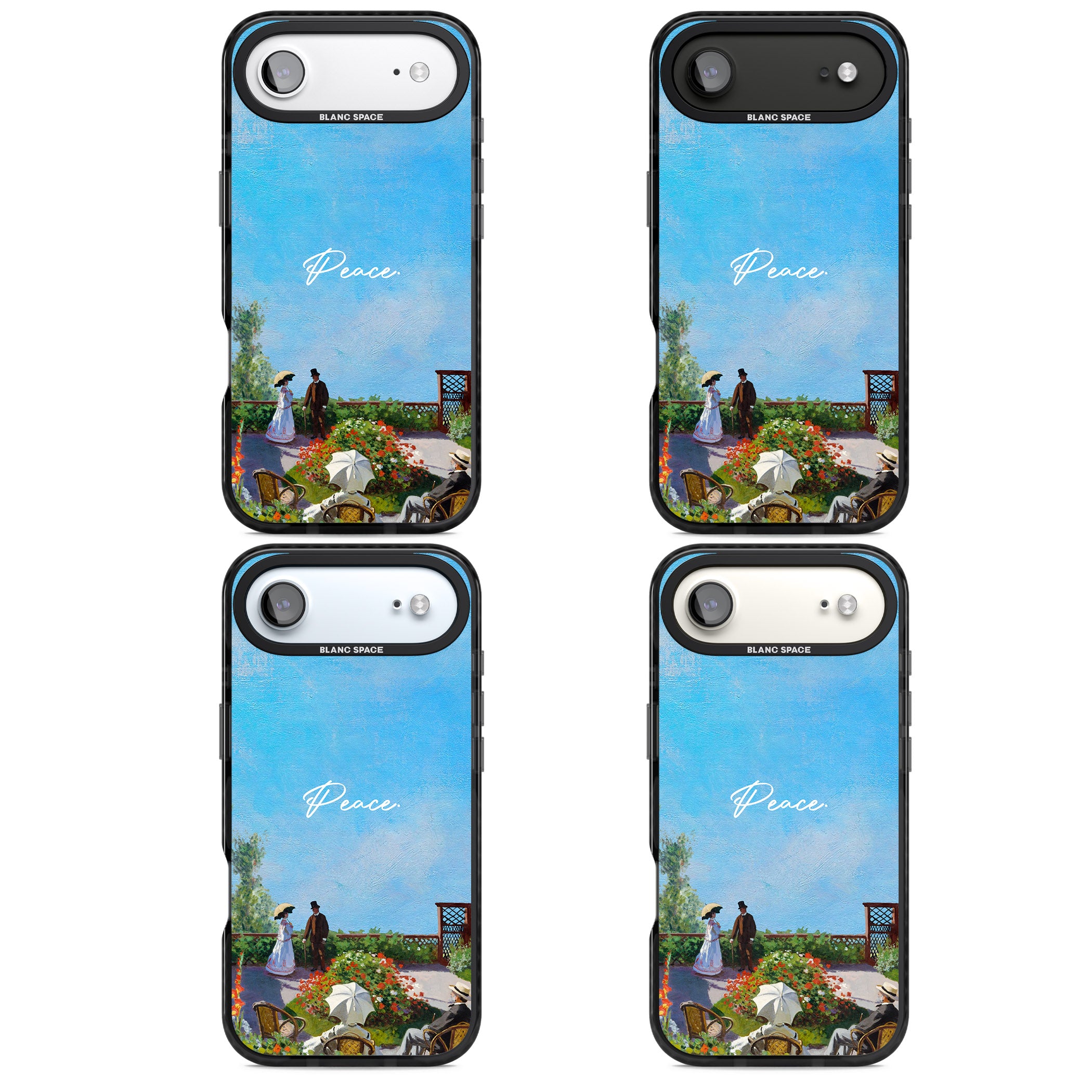 Monet Garden Terrace iPhone 17 Air Impact Pro Black Phone Case APT Impact Protection