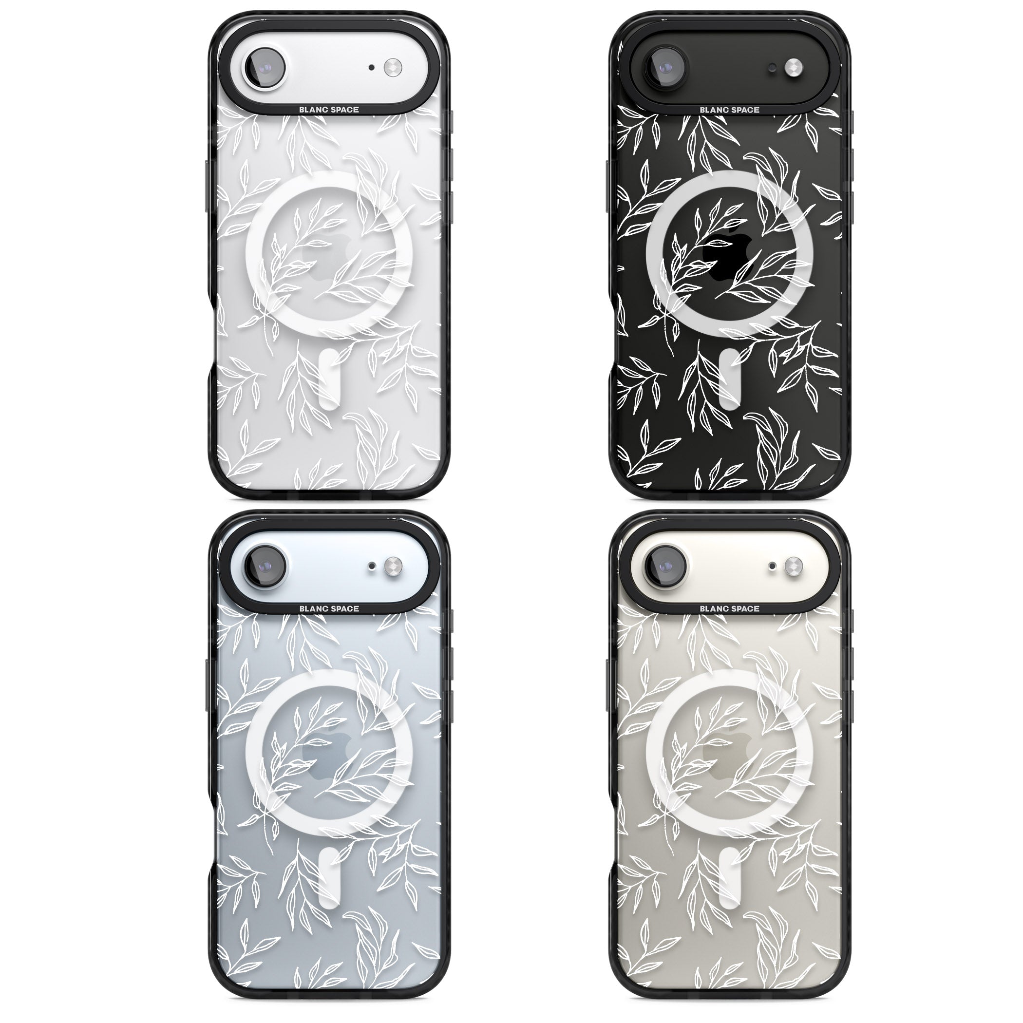 Leafy Botanical iPhone 17 Air Impact Pro Black Phone Case APT Impact Protection