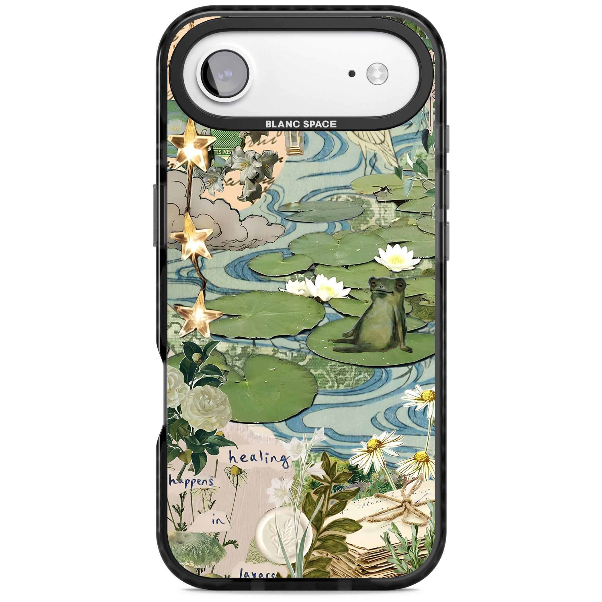 Lily Pad River iPhone 17 Air Impact Pro Black Phone Case