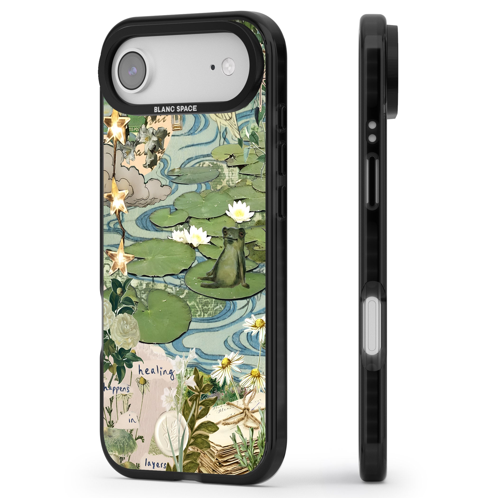 Lily Pad River iPhone 17 Air Impact Pro Black Phone Case Side Profile