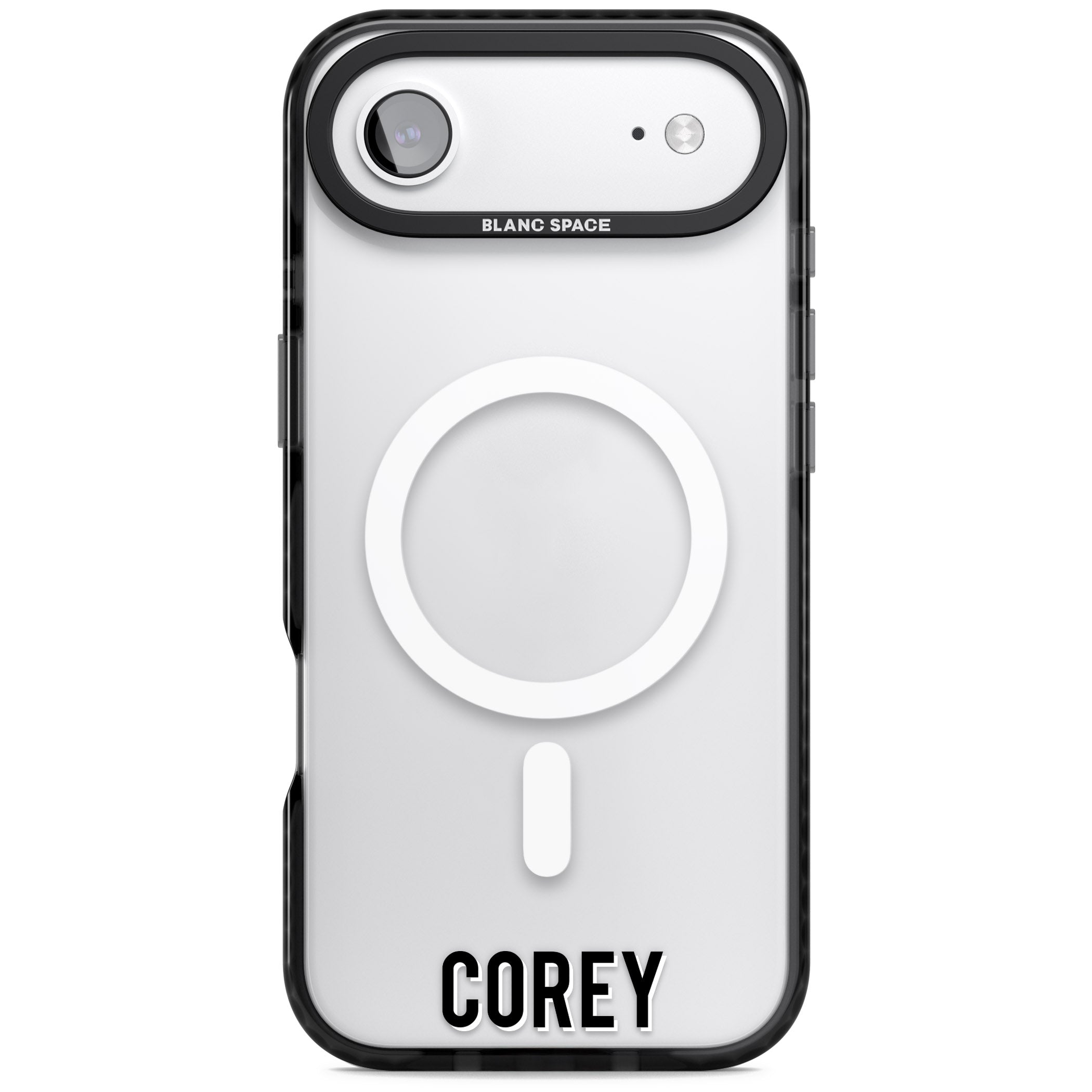 Personalised Bottom Name iPhone 17 Air Impact Pro Black Phone Case