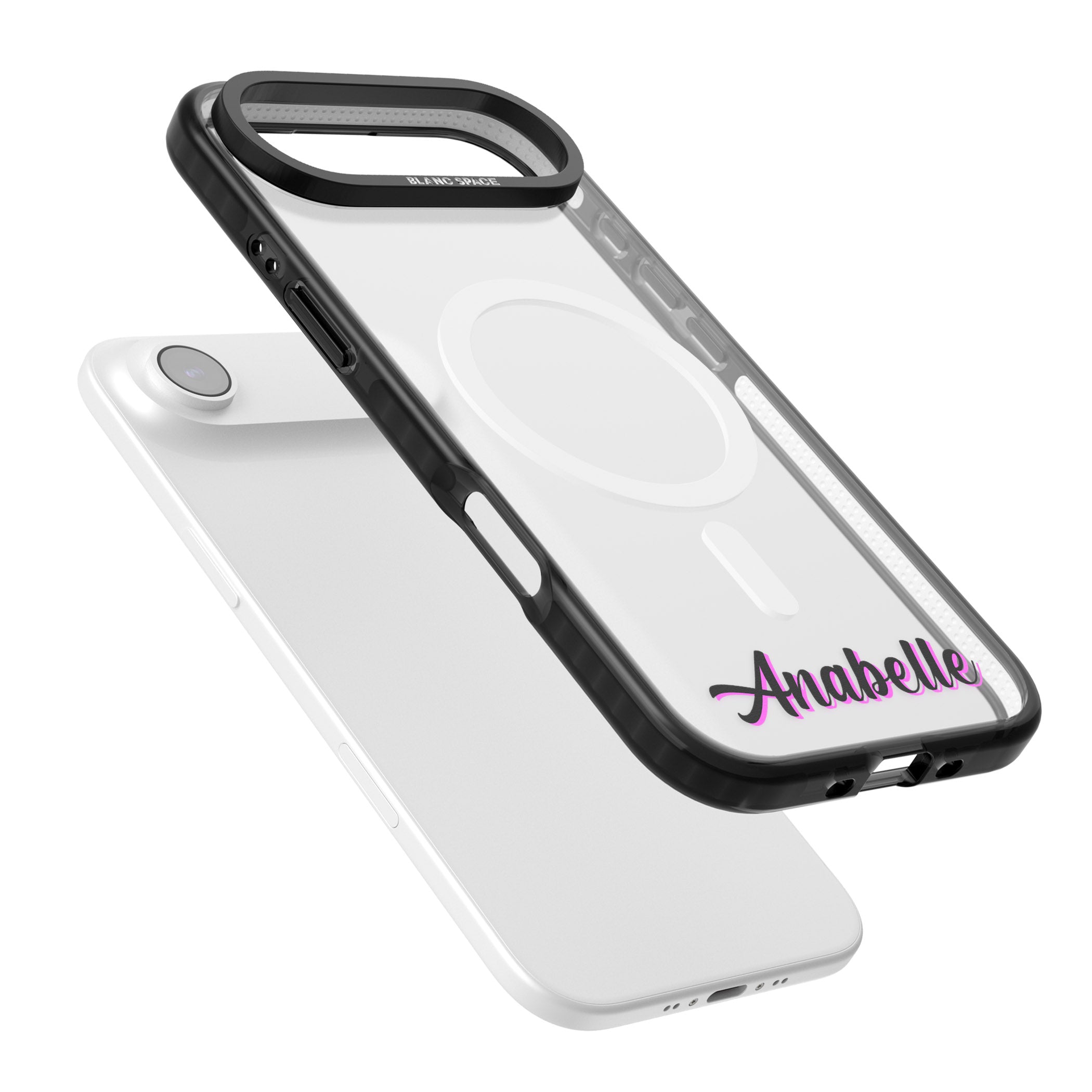 Personalised Cute Bottom Name iPhone 17 Air Impact Pro Black Phone Case Colours