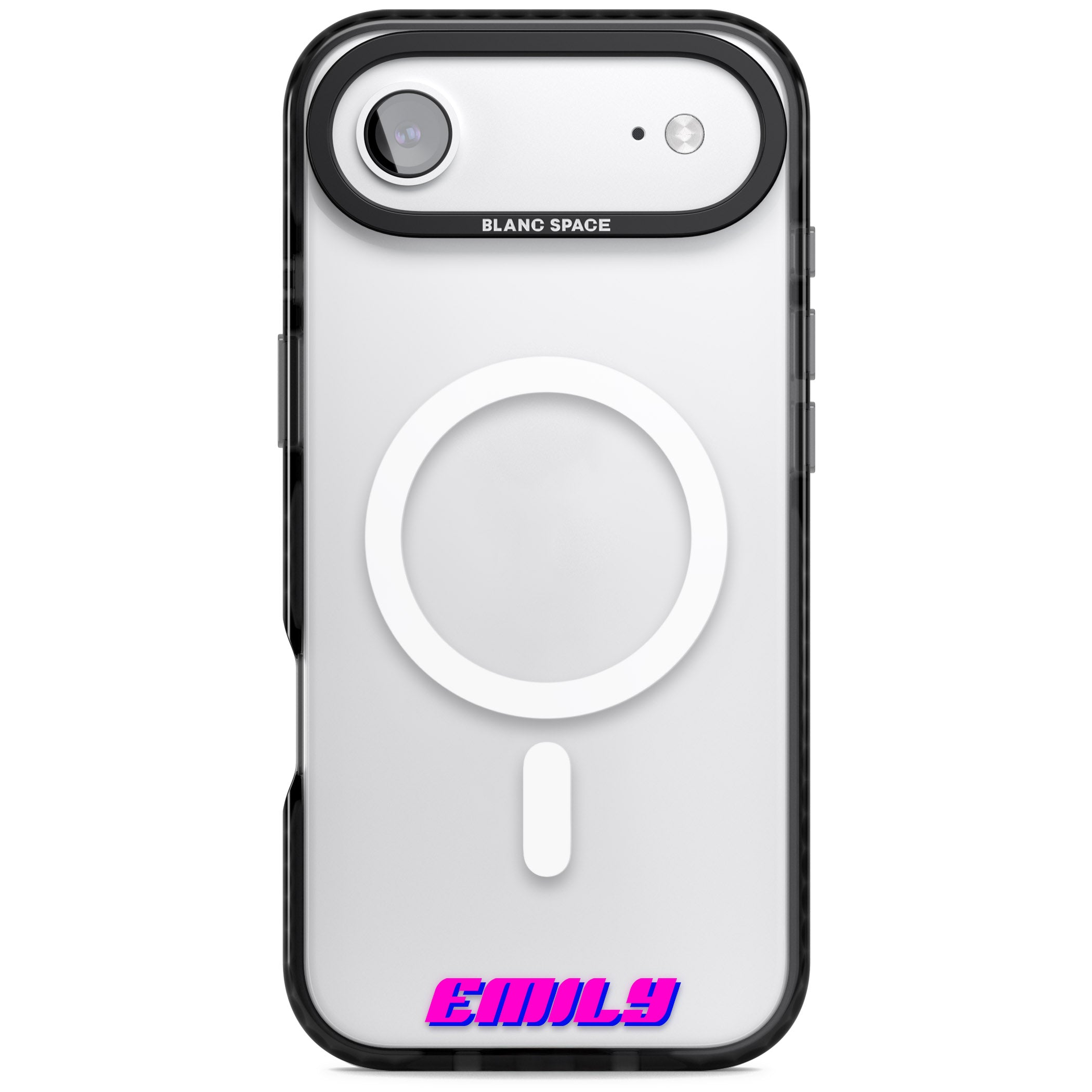 Personalised Cool Bottom Name iPhone 17 Air Impact Pro Black Phone Case