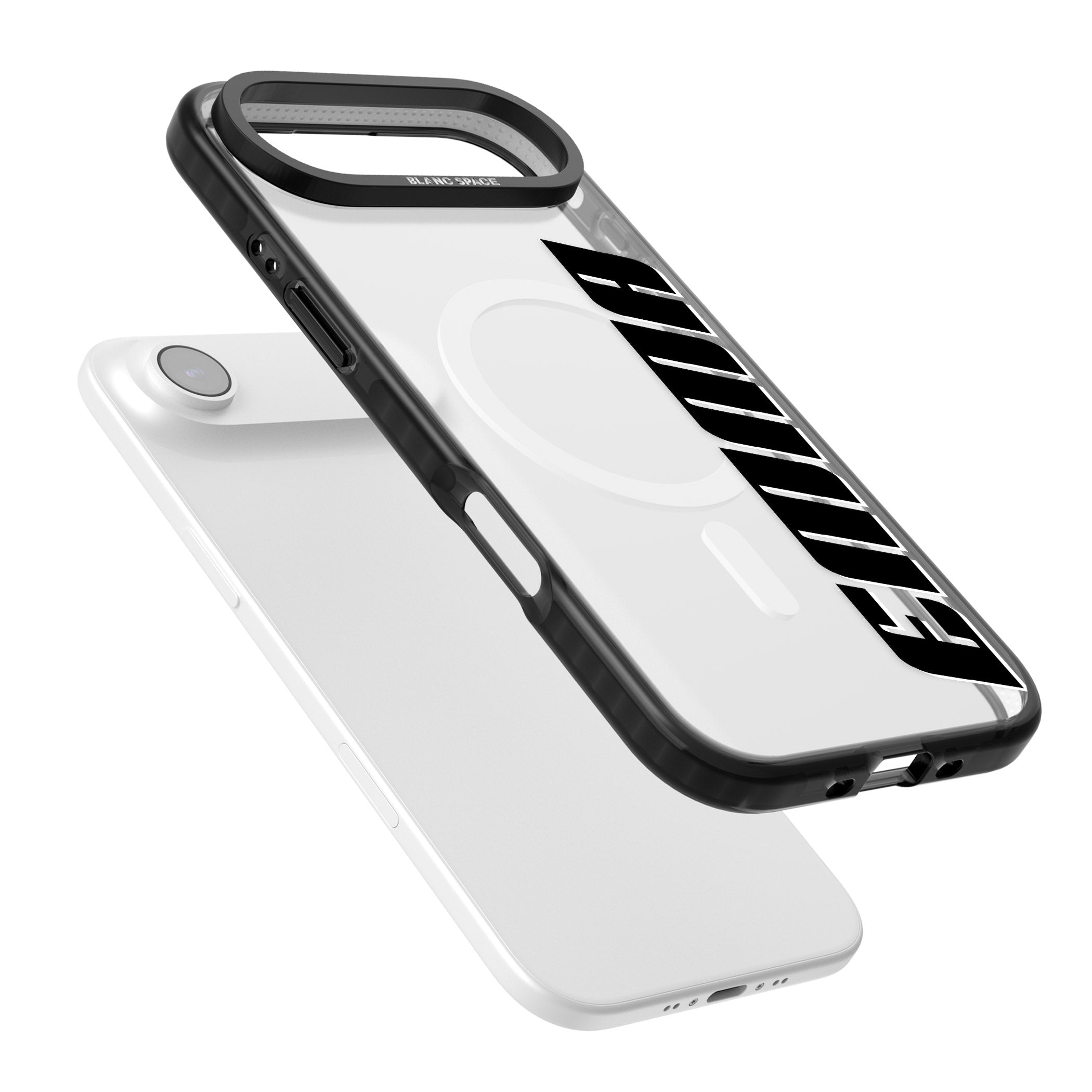 Personalised Vertical Bold Name iPhone 17 Air Impact Pro Black Phone Case Colours