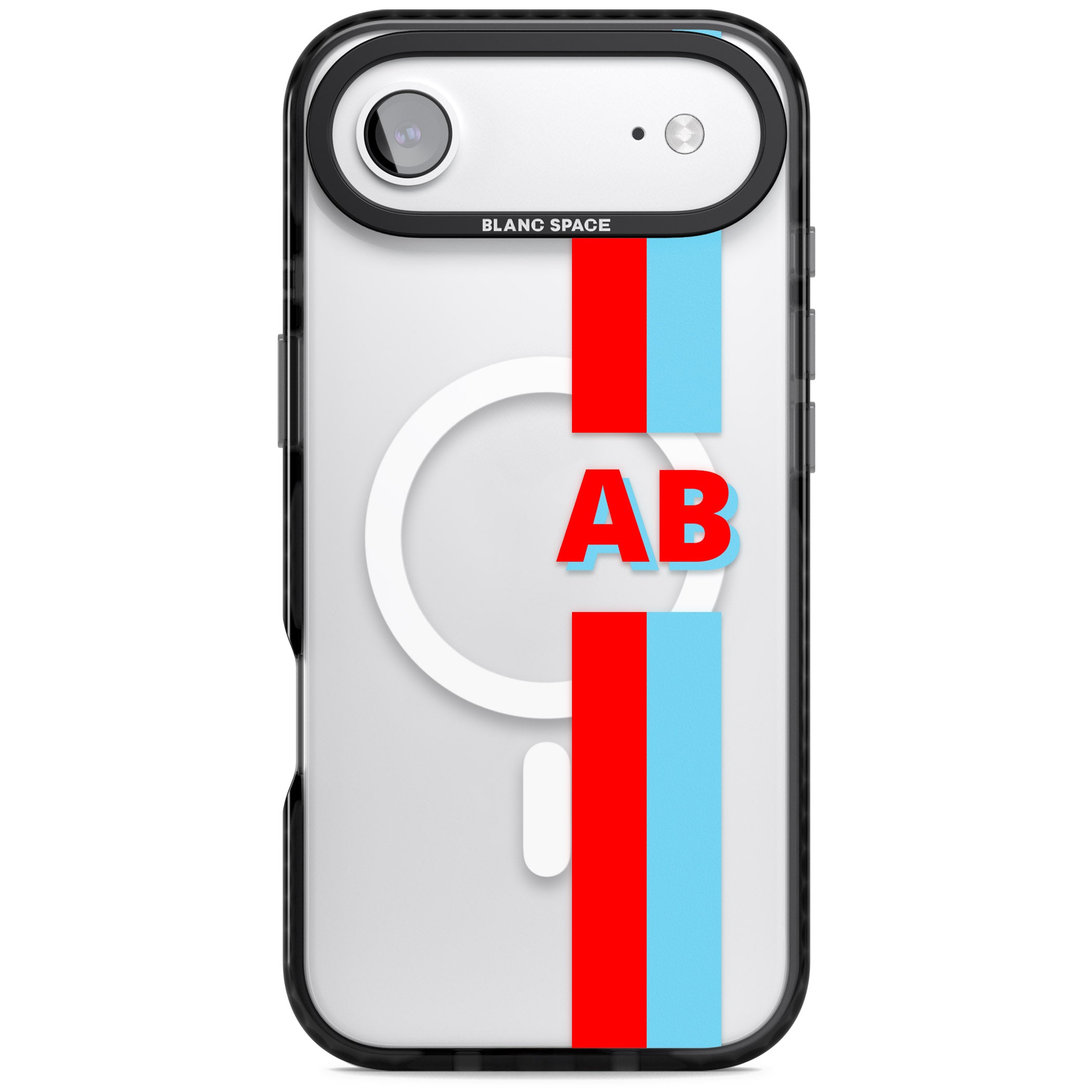 Personalised Bold Striped iPhone 17 Air Impact Pro Black Phone Case