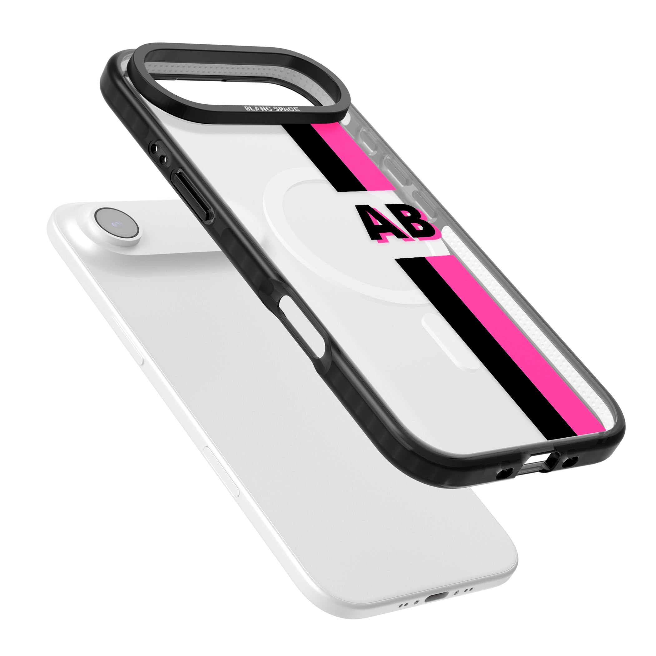 Personalised Bold Name Stripe iPhone 17 Air Impact Pro Black Phone Case Colours