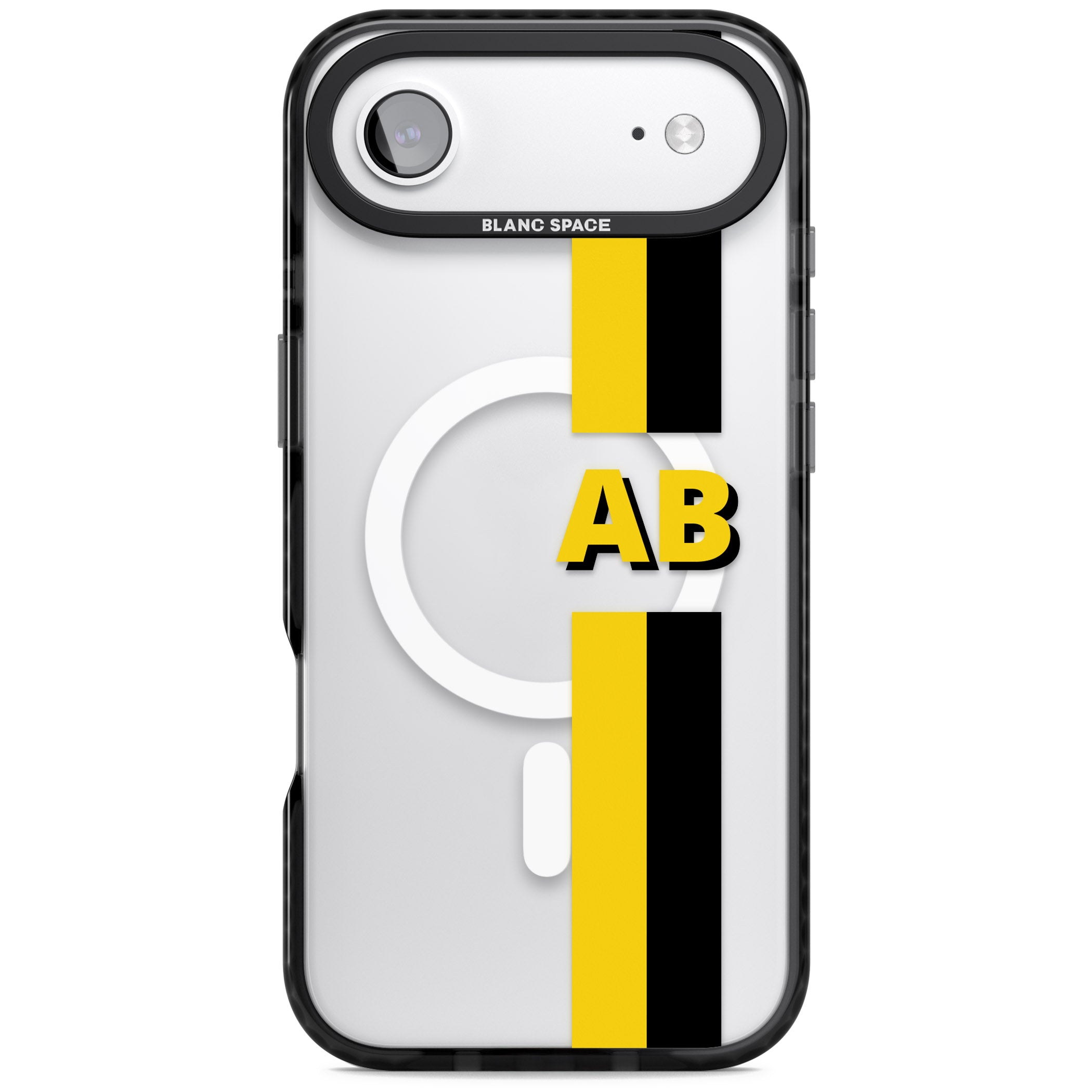Personalised Bold Name Striped iPhone 17 Air Impact Pro Black Phone Case