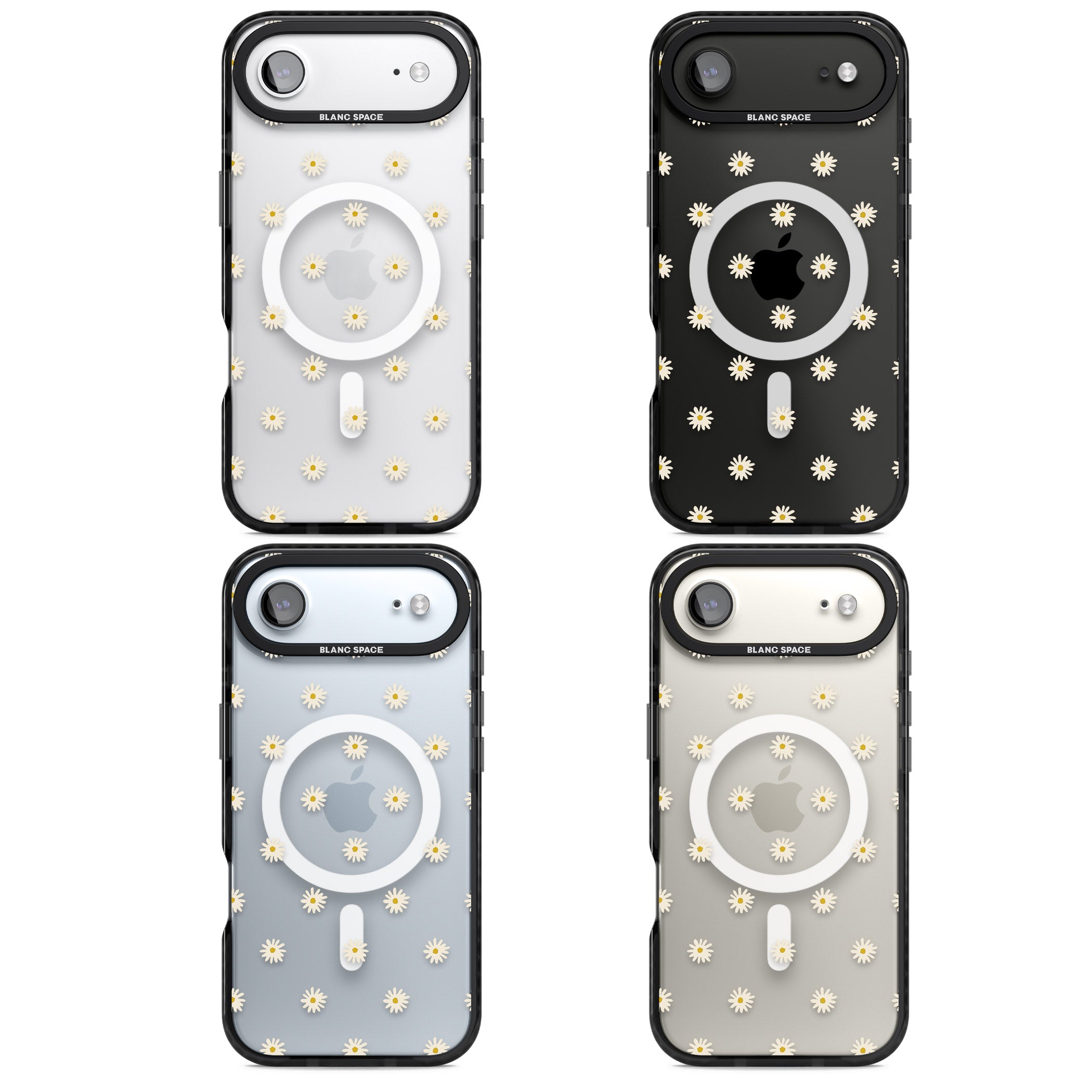 Daisy Pop Floral iPhone 17 Air Impact Pro Black Phone Case APT Impact Protection