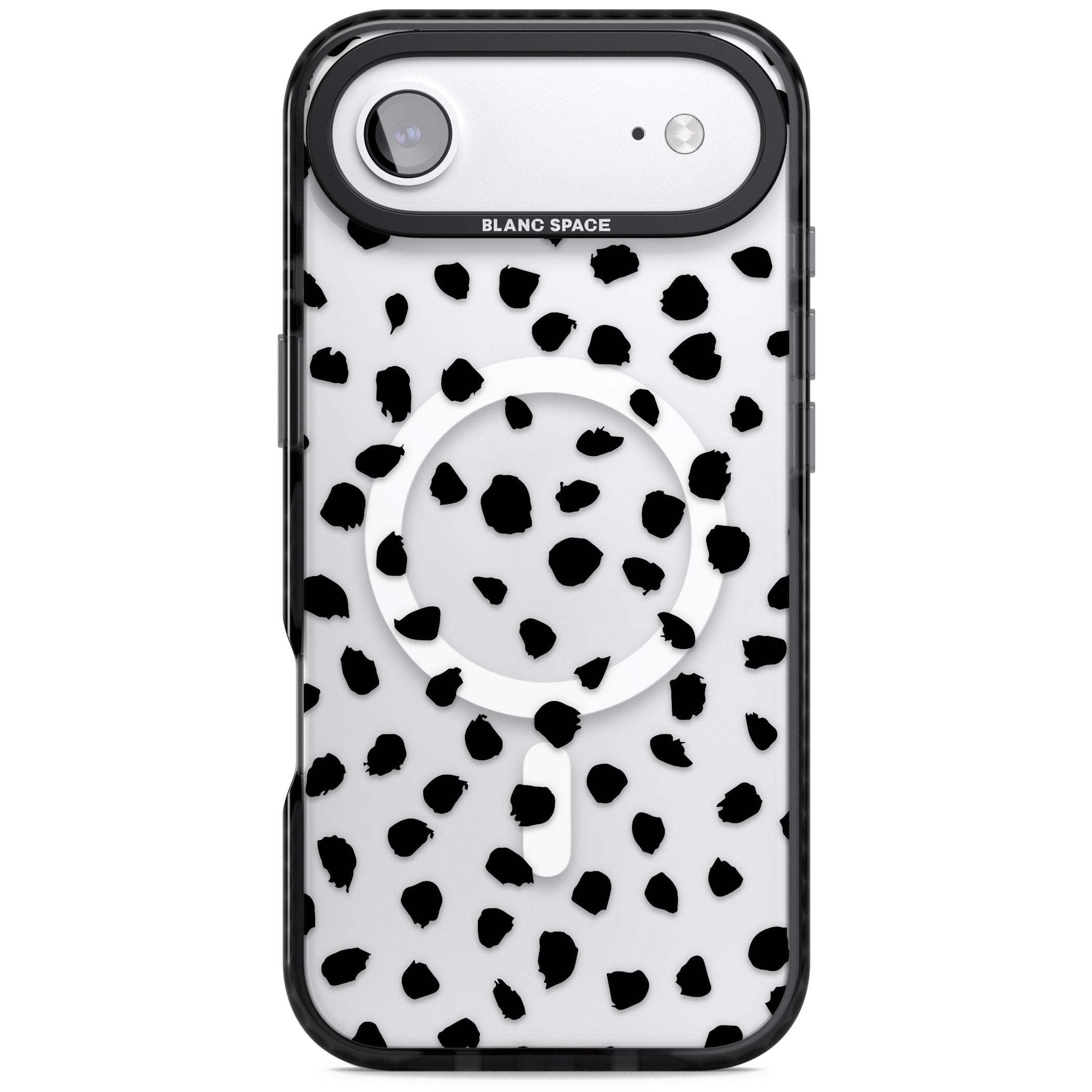 Black Dalmatian Polka Dot iPhone 17 Air Impact Pro Black Phone Case