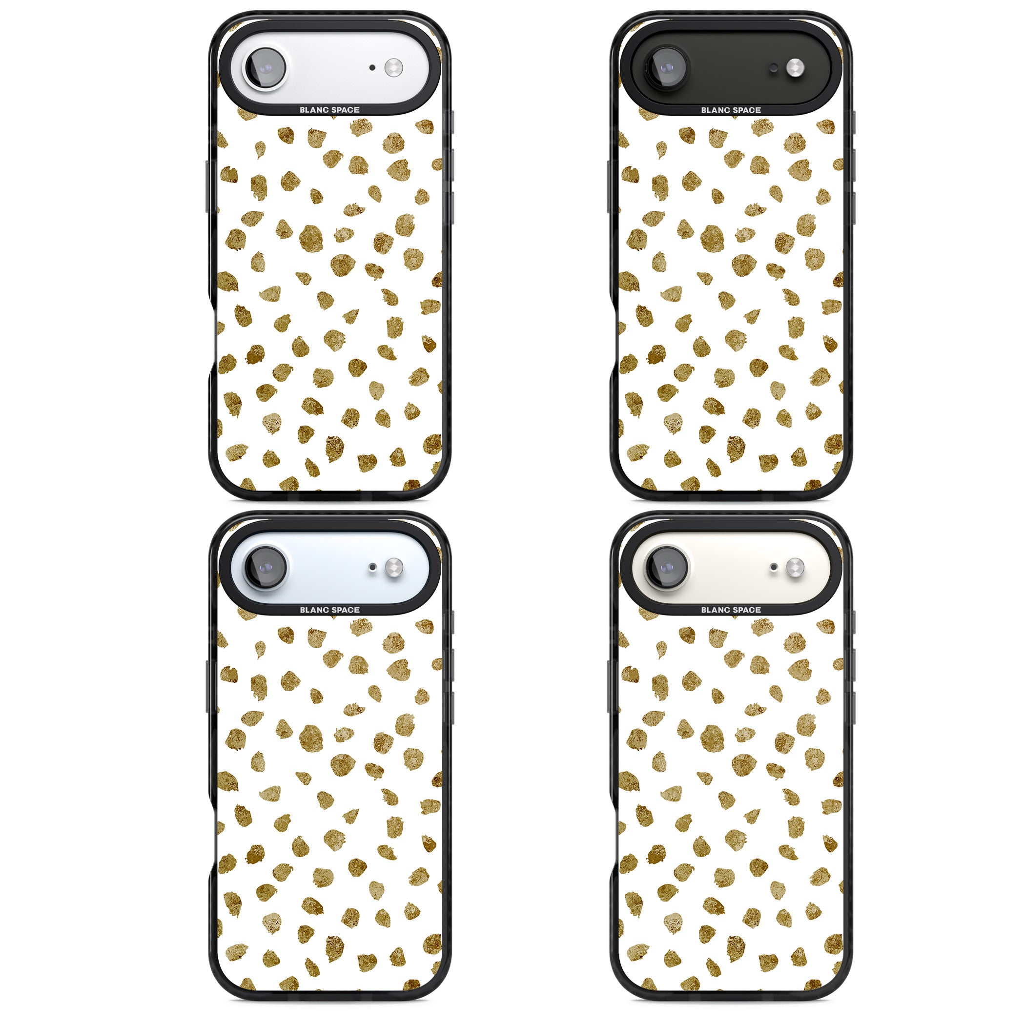 Golden Speckle iPhone 17 Air Impact Pro Black Phone Case APT Impact Protection