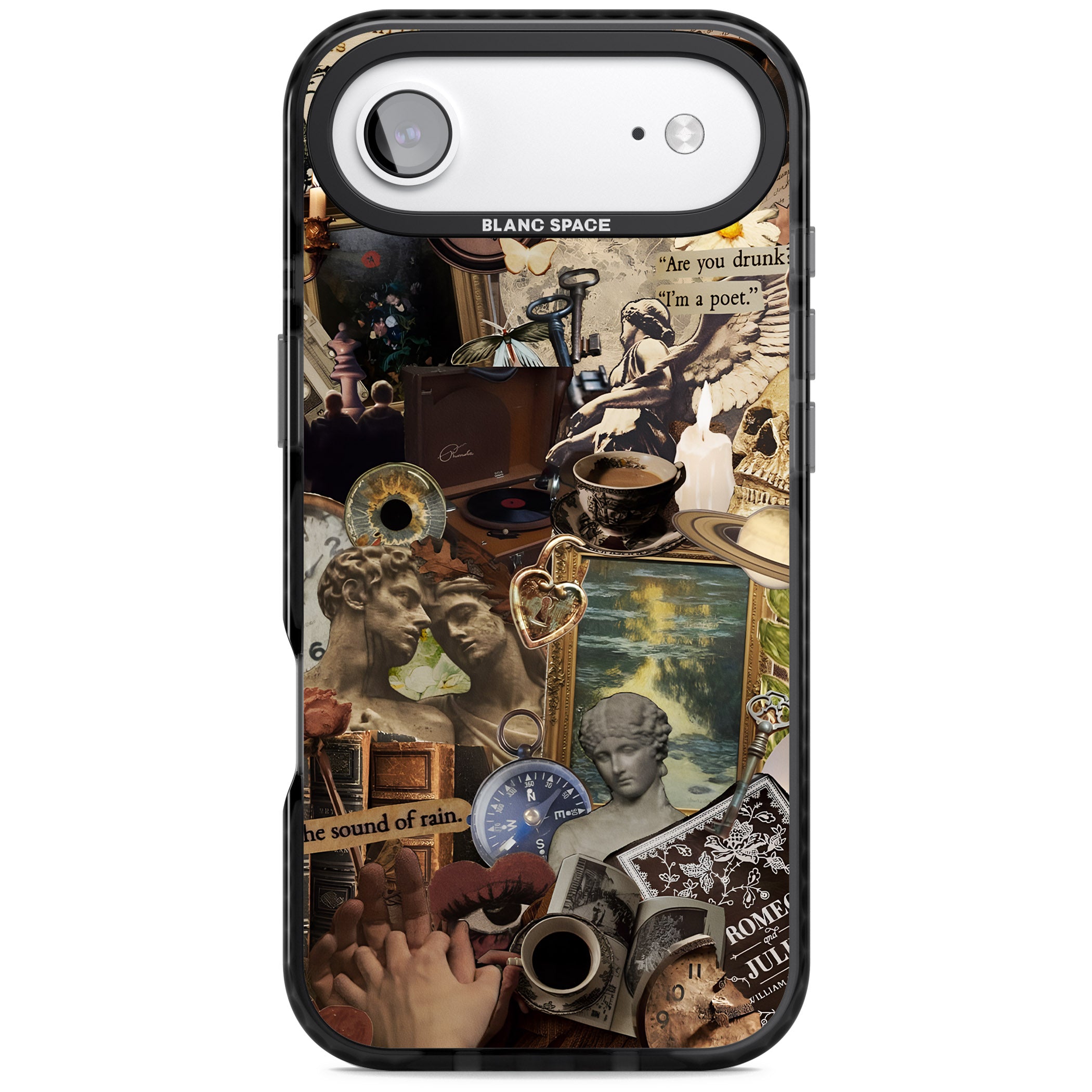 Vintage Academia Collage iPhone 17 Air Impact Pro Black Phone Case