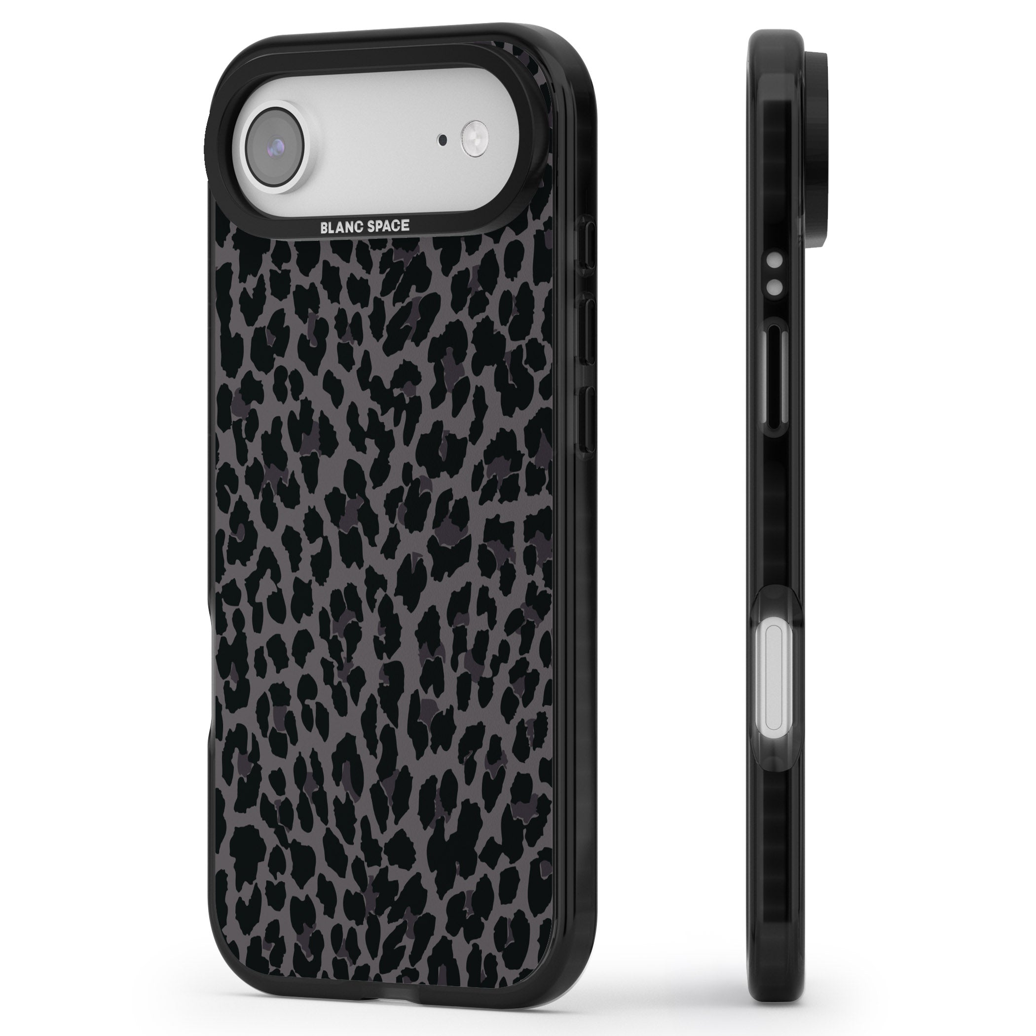 Dark Animal Print iPhone 17 Air Impact Pro Black Phone Case Side Profile
