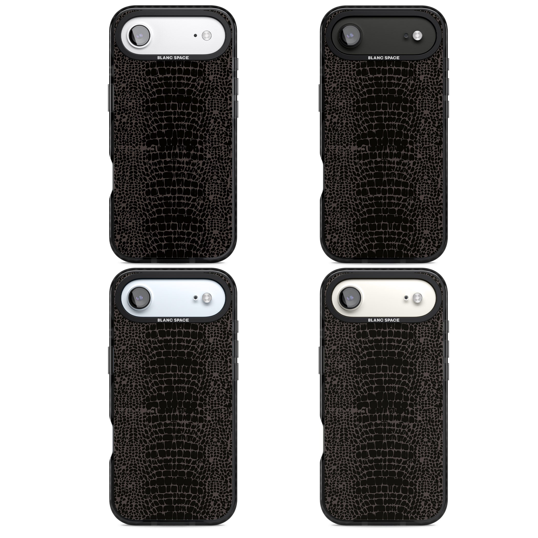 Dark Animal Print Snake Skin iPhone 17 Air Impact Pro Black Phone Case APT Impact Protection