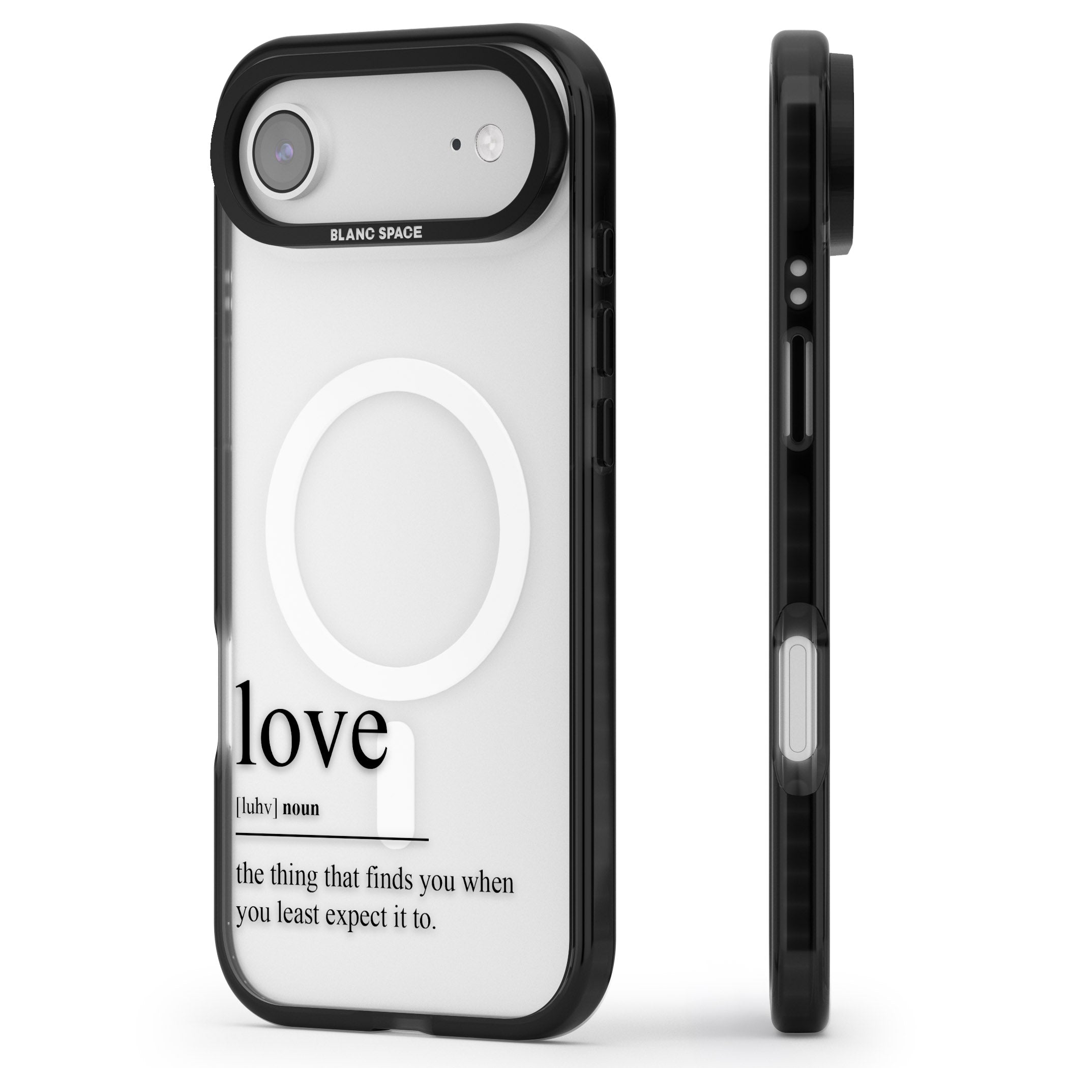 Love iPhone 17 Air Impact Pro Black Phone Case Side Profile