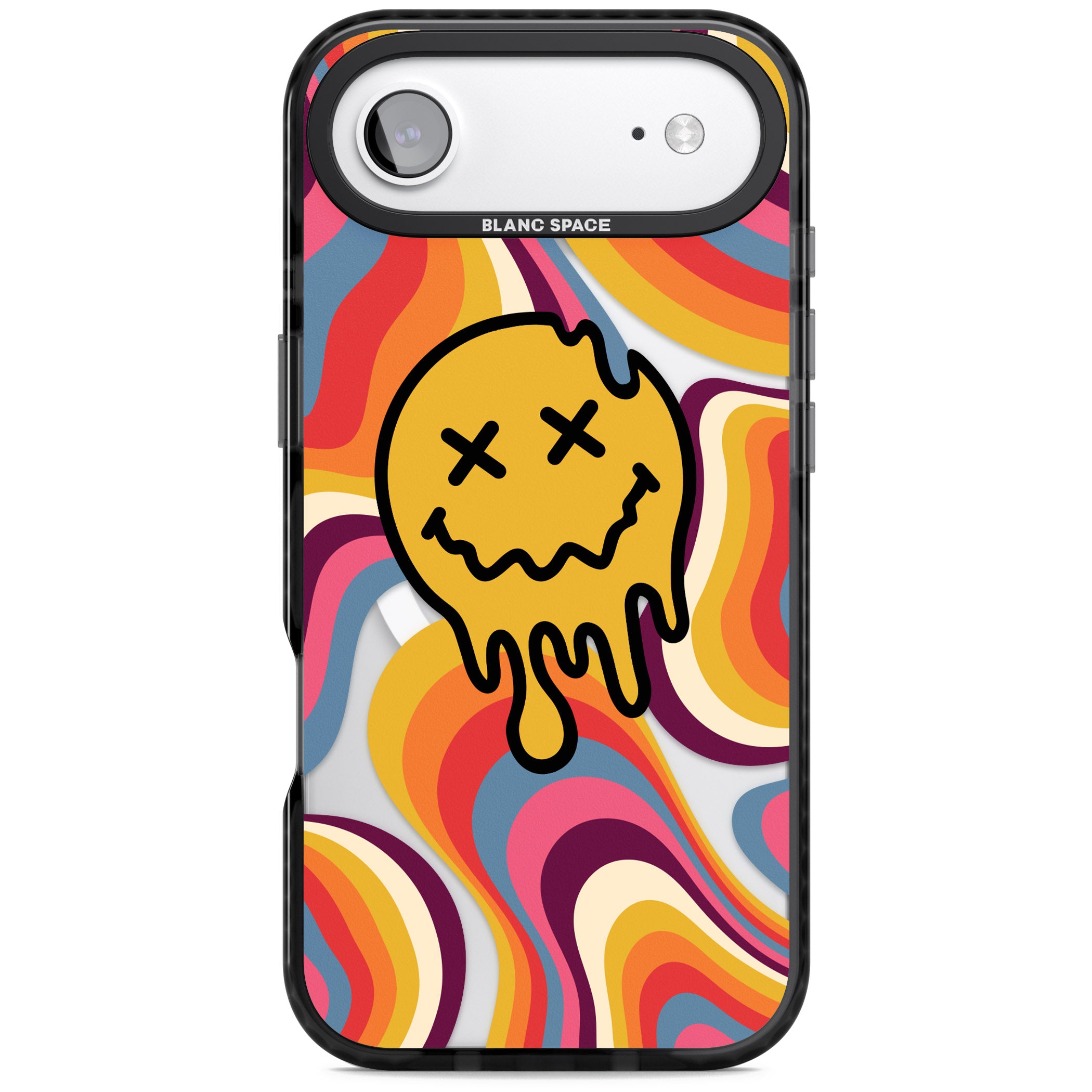 Trippy Face Melt iPhone 17 Air Impact Pro Black Phone Case