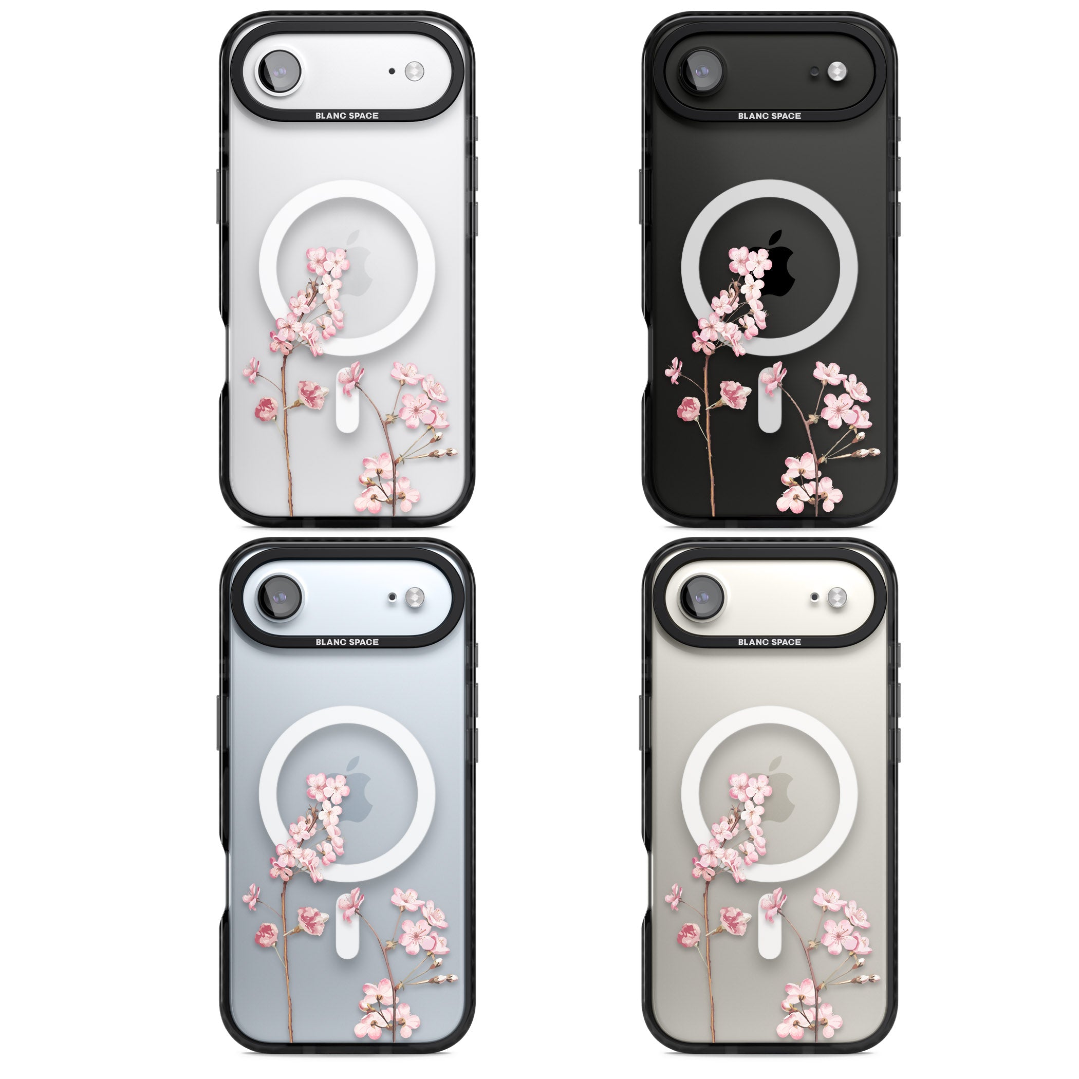 Blossom Flower iPhone 17 Air Impact Pro Black Phone Case APT Impact Protection
