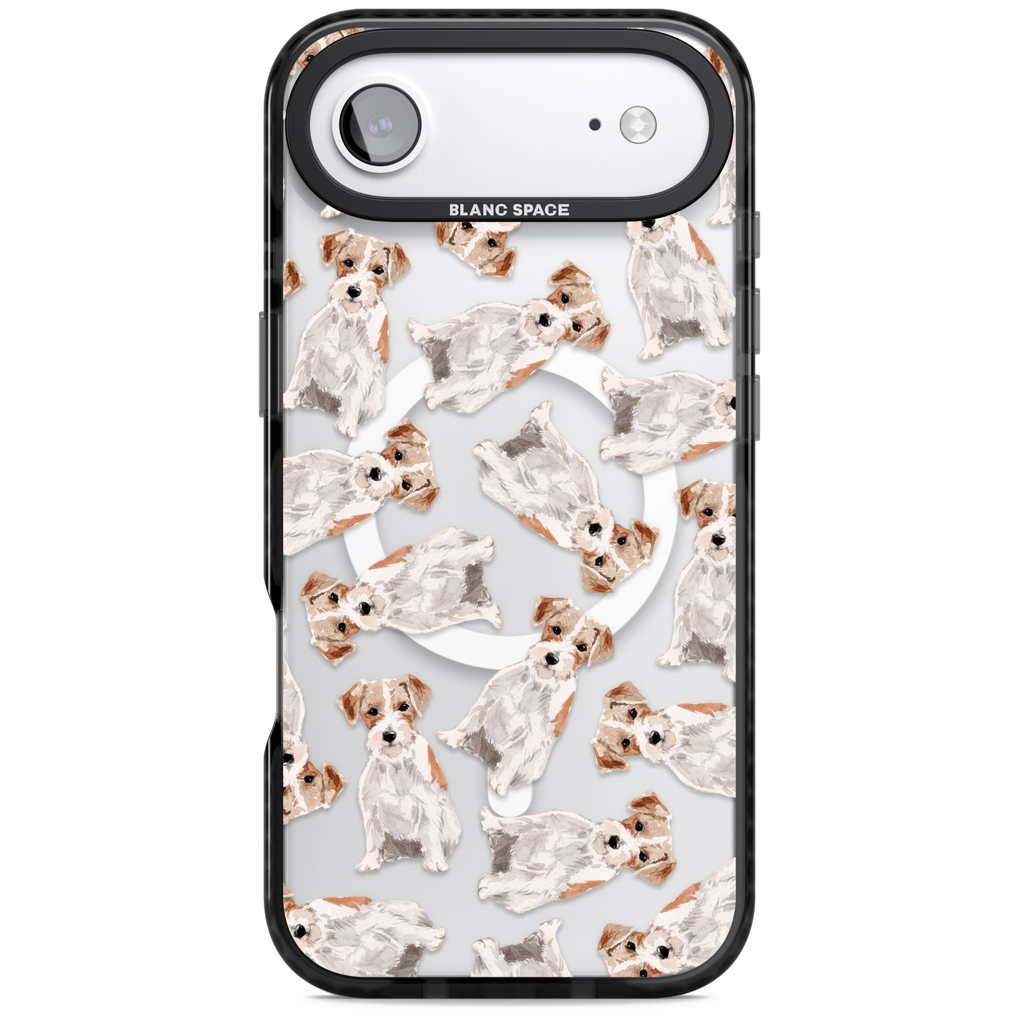 Whimsical Wirehaired Jack Russell iPhone 17 Air Impact Pro Black Phone Case