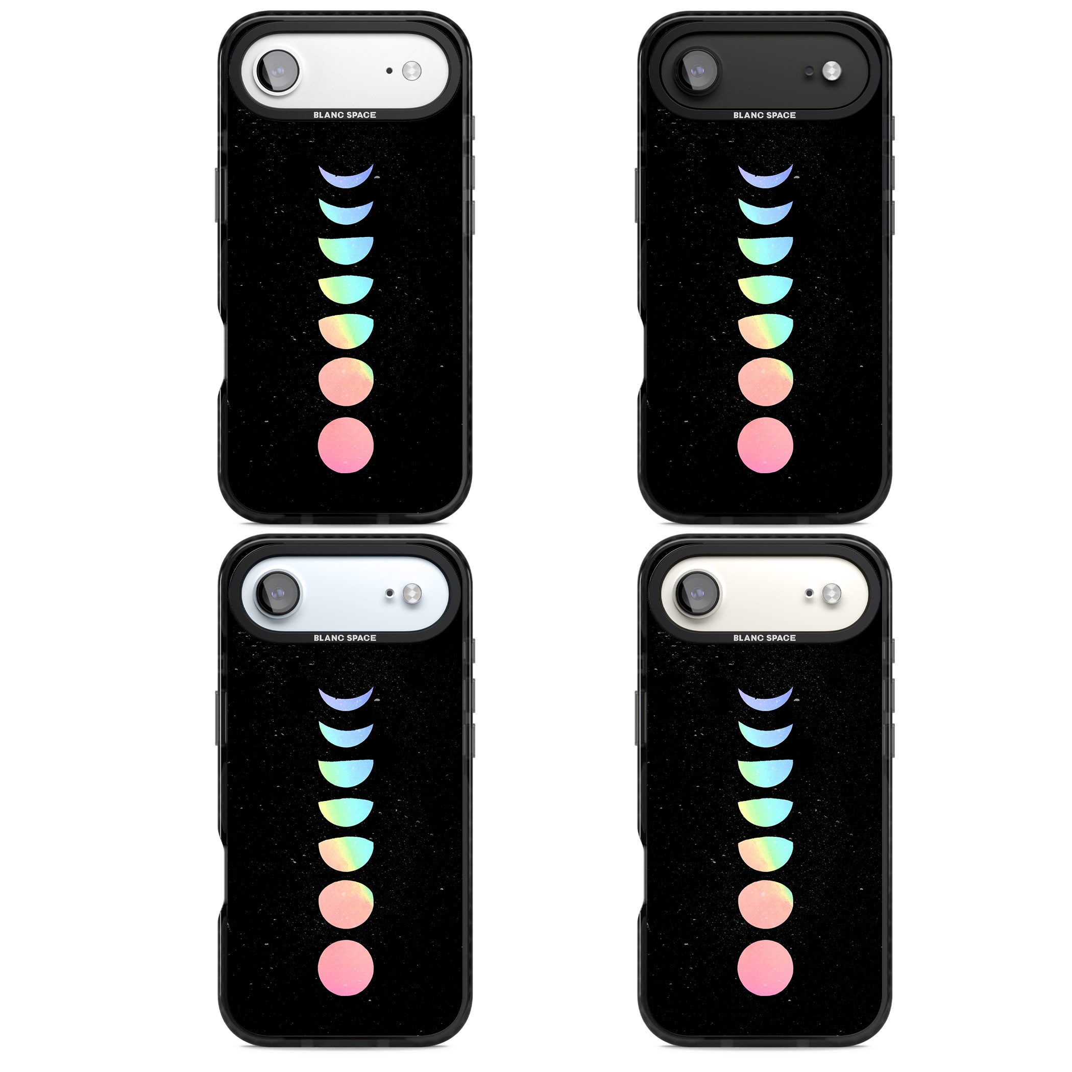 Pastel Moon Phases iPhone 17 Air Impact Pro Black Phone Case APT Impact Protection