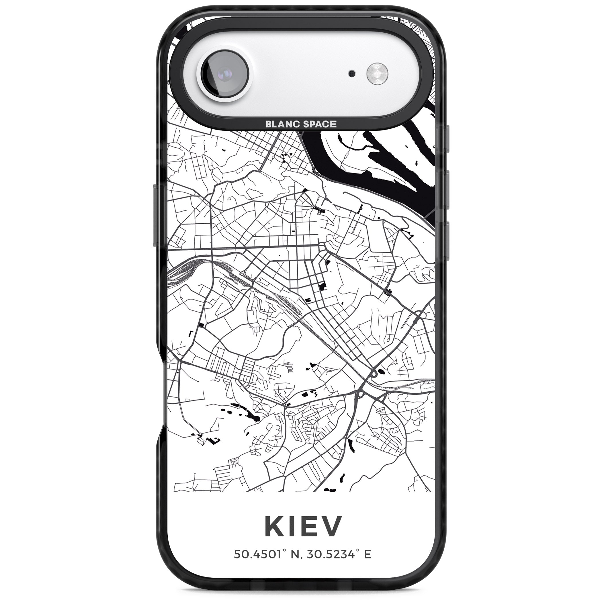 Kiev Map iPhone 17 Air Impact Pro Black Phone Case